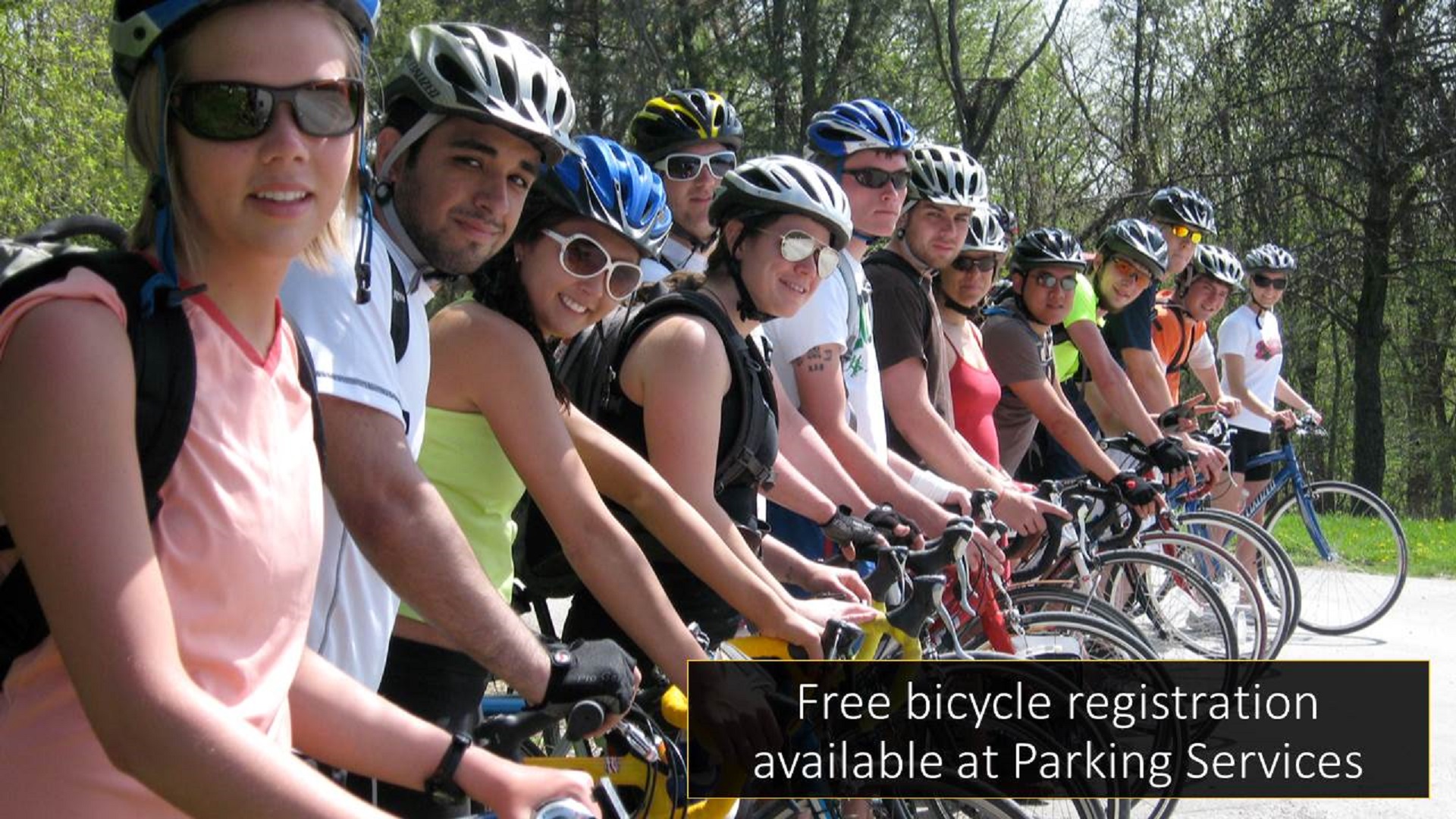 Free bicycle registration at Parking Services