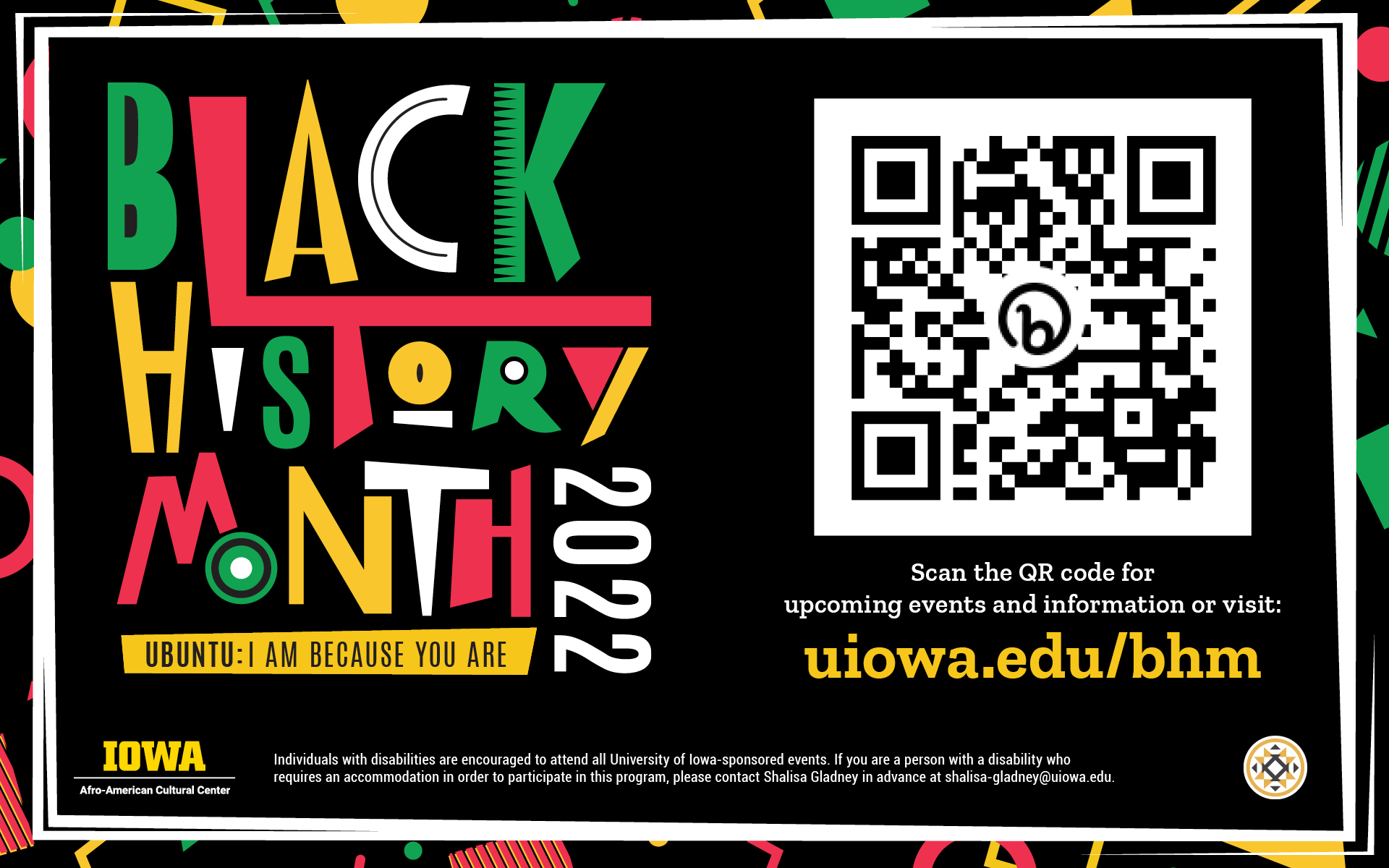 Black History Month visit uiowa.edu/bhm