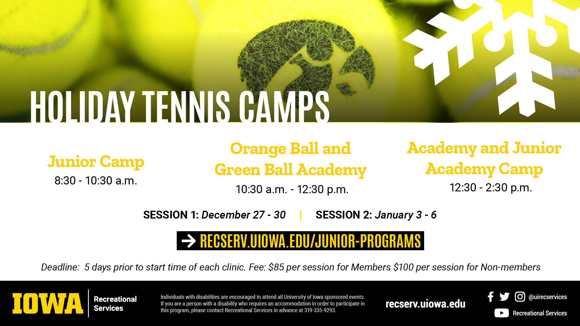 Holiday Tennis Camps 