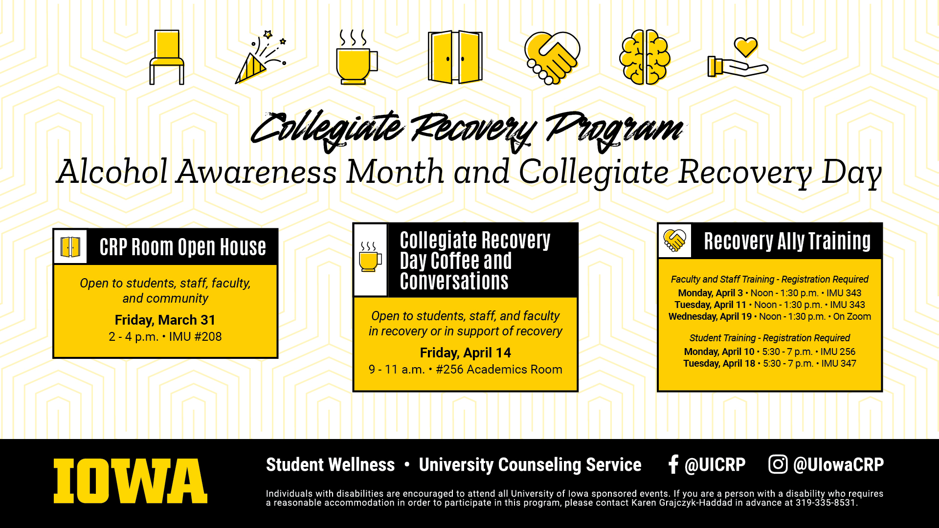 Collegiate Recovery Program Alcohol Awareness Month and Collegiate Recovery Day
