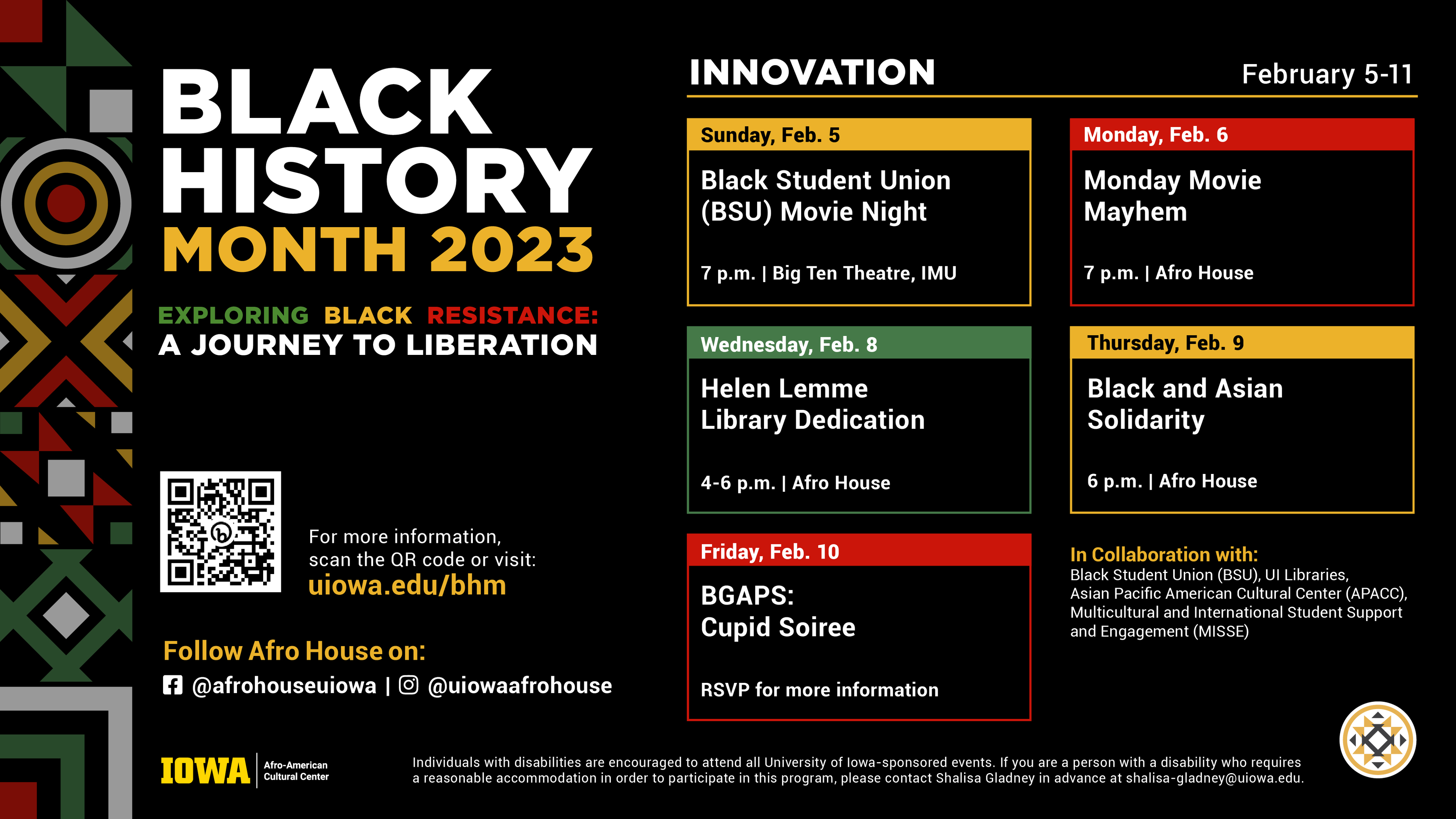 Black History Month 2023 For more information visit uiowa.edu/bhm