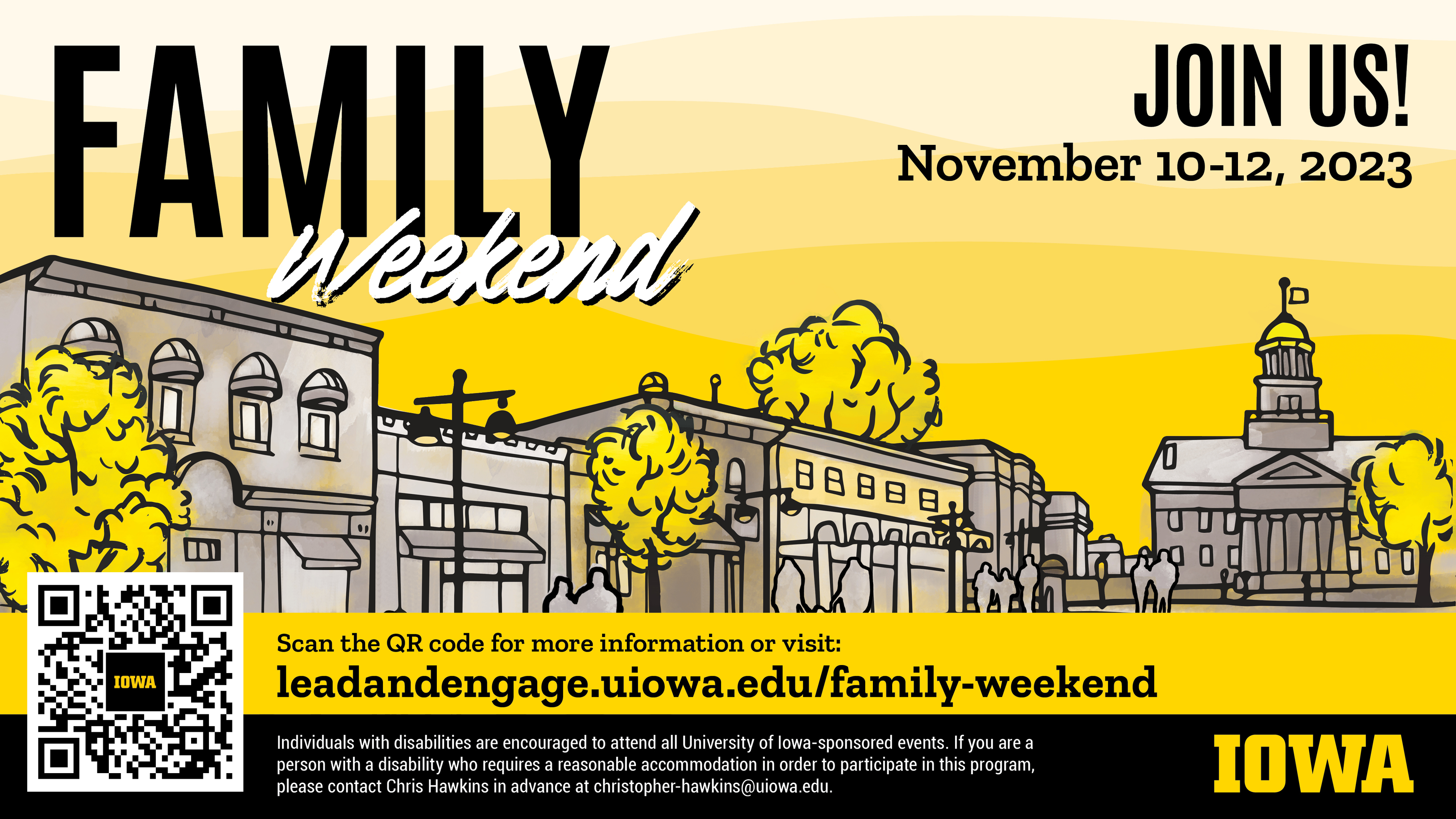 Family Weekend: Join us! November 10-12, 2023