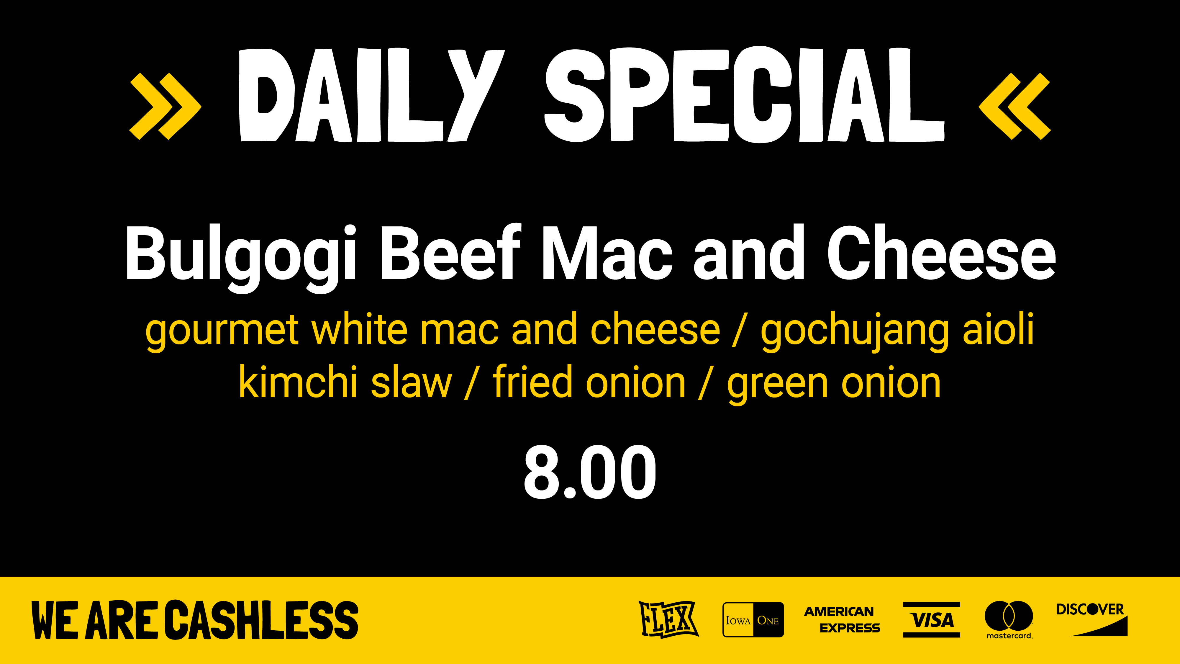 Street Hawk Daily Special Bulgogi Beef Mac and Cheese June 2023