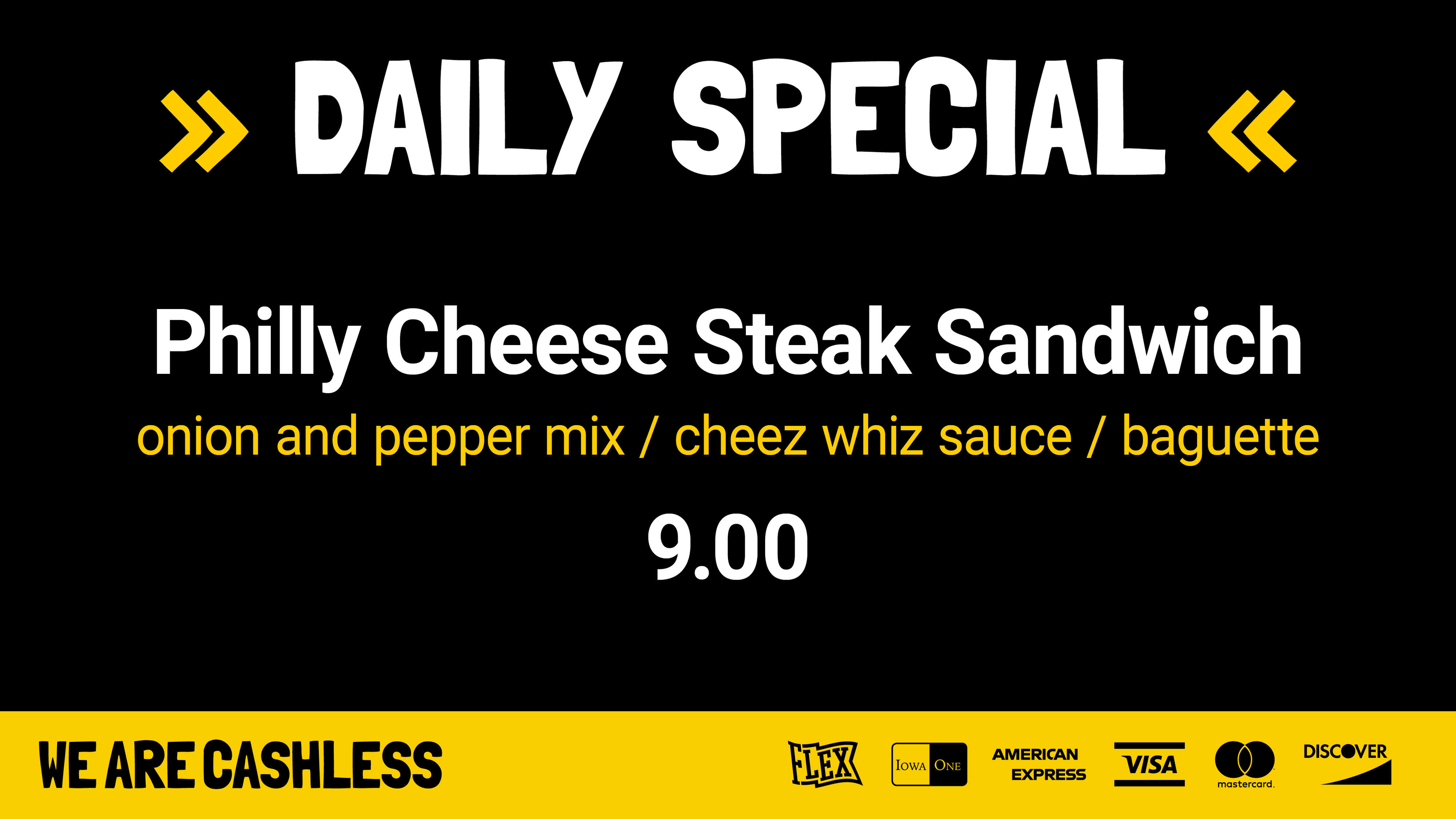 Street Hawk Summer 2023 Daily Special Philly cheesesteak