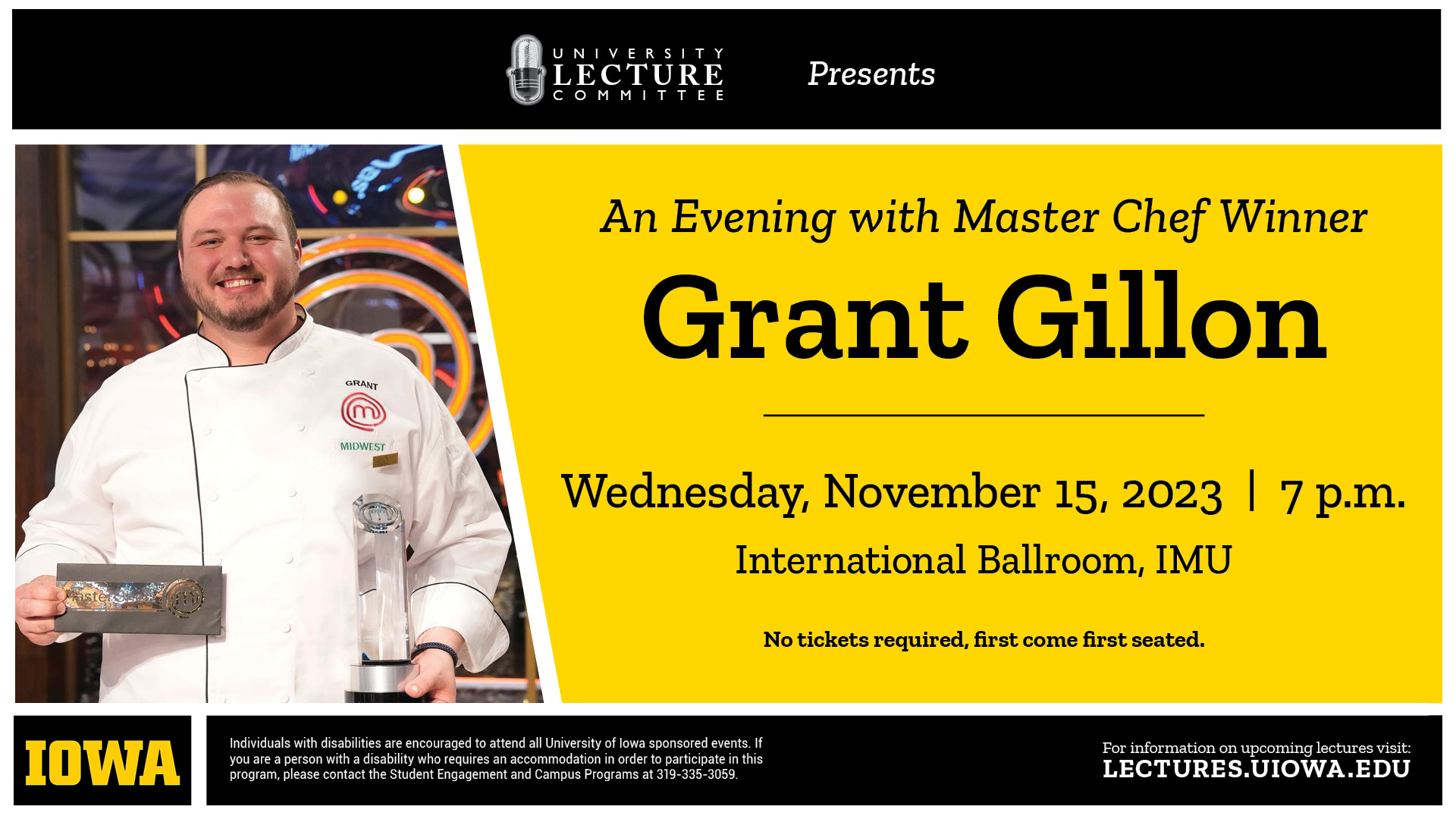 An Evening with Master Chef Winner Grant Gillon