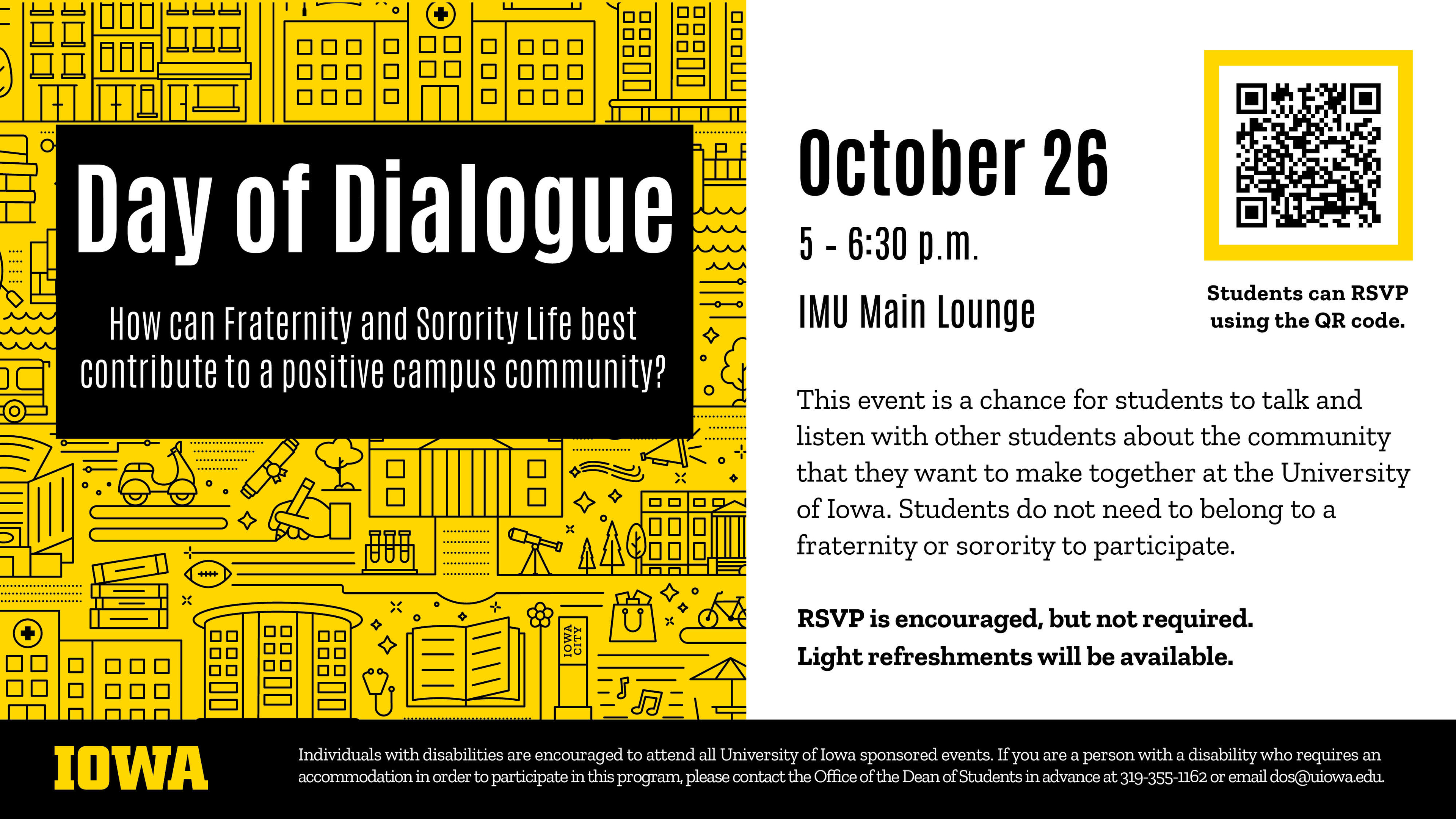 Day of Dialogue October 26 5-6:30 p.m.
