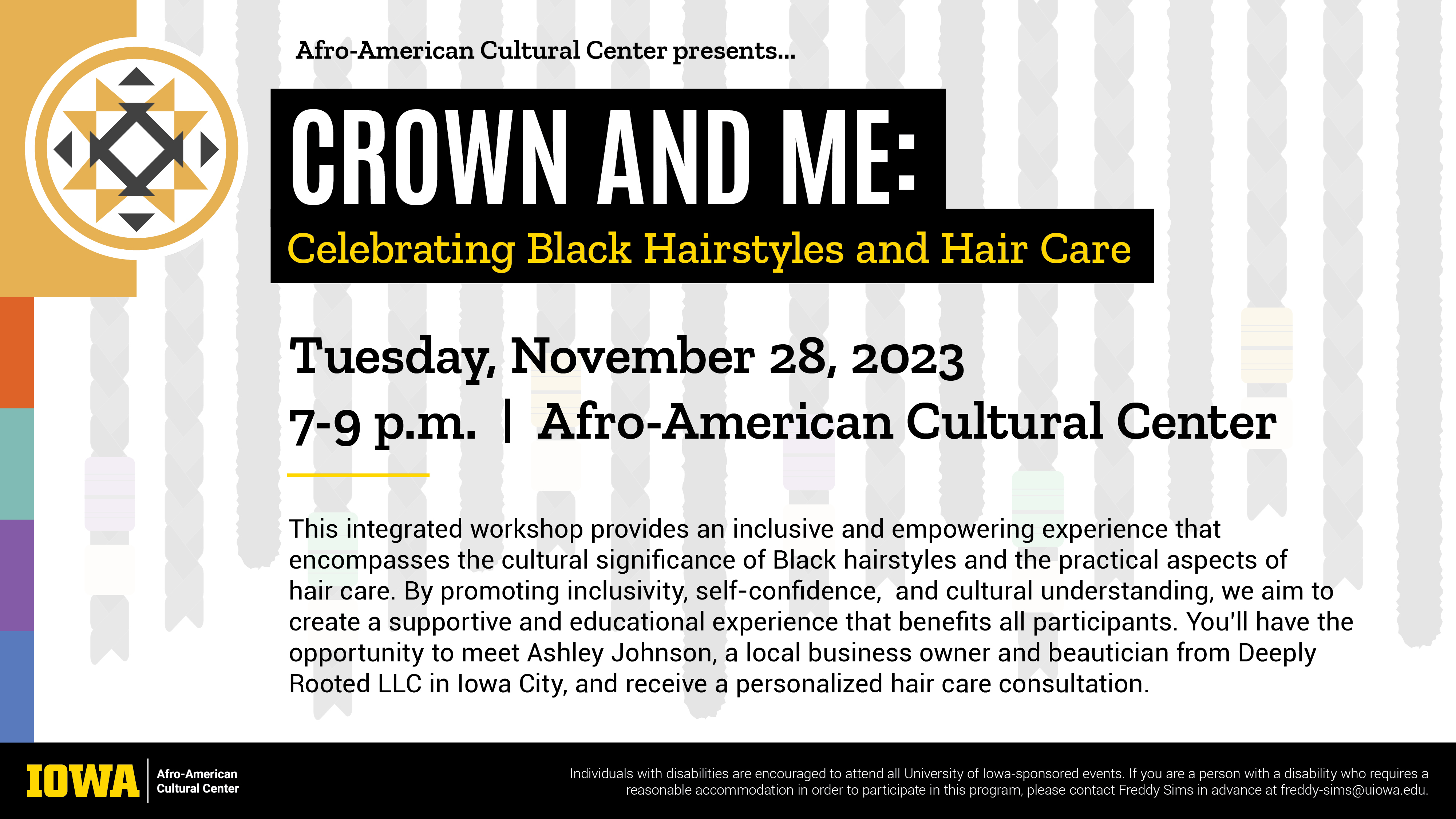 Afro American Cultural Center Presents: Crown and Me: Celebrating Black Hairstyles and Hair Care