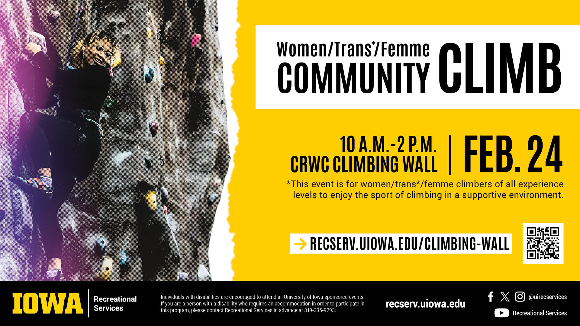 Join us for a community climb on Feb. 24