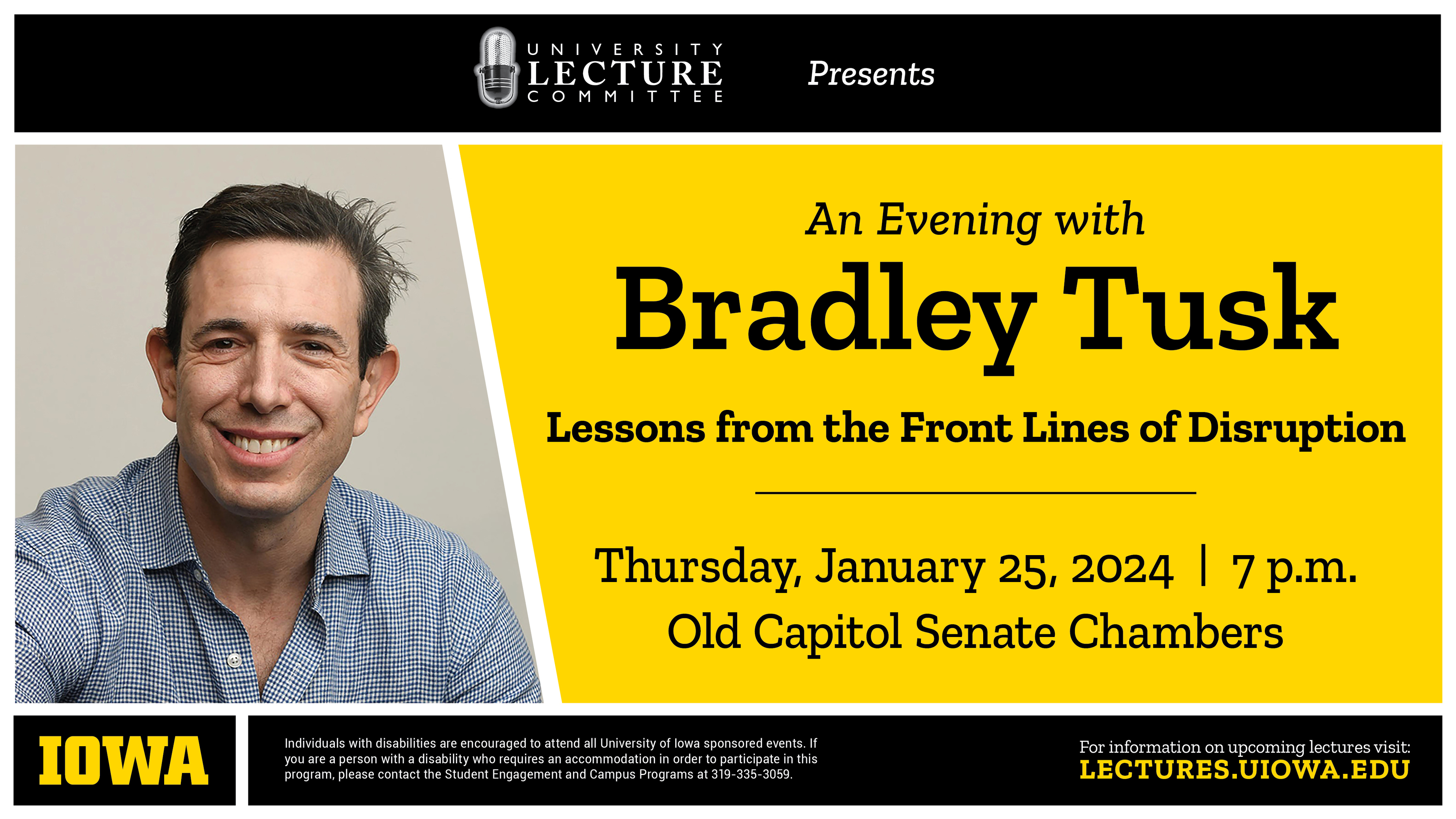 University Lecture Committee Presents: An Evening with Bradley Tusk