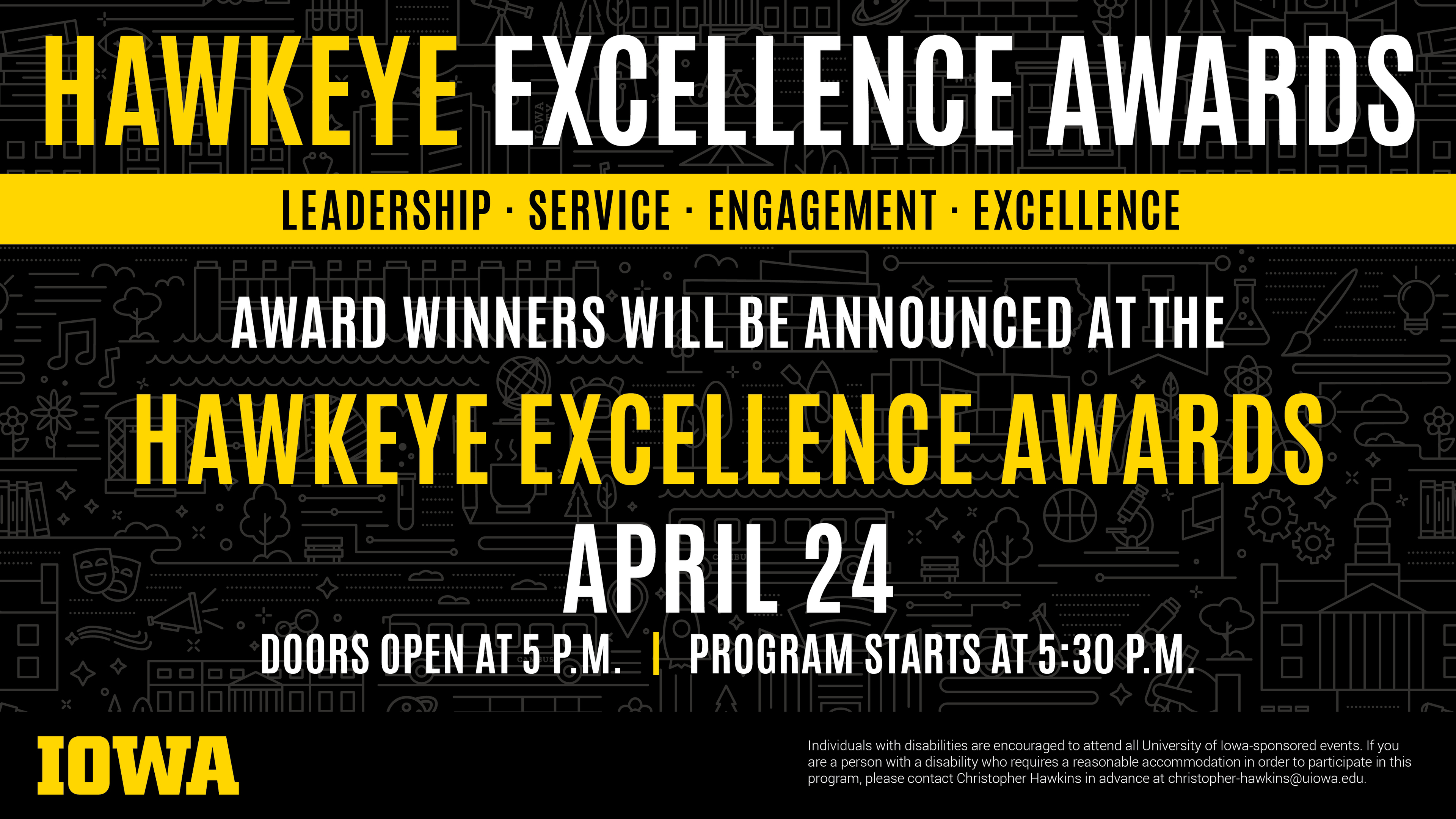 Hawkeye excellence award april 24, 2024 5:30 pm