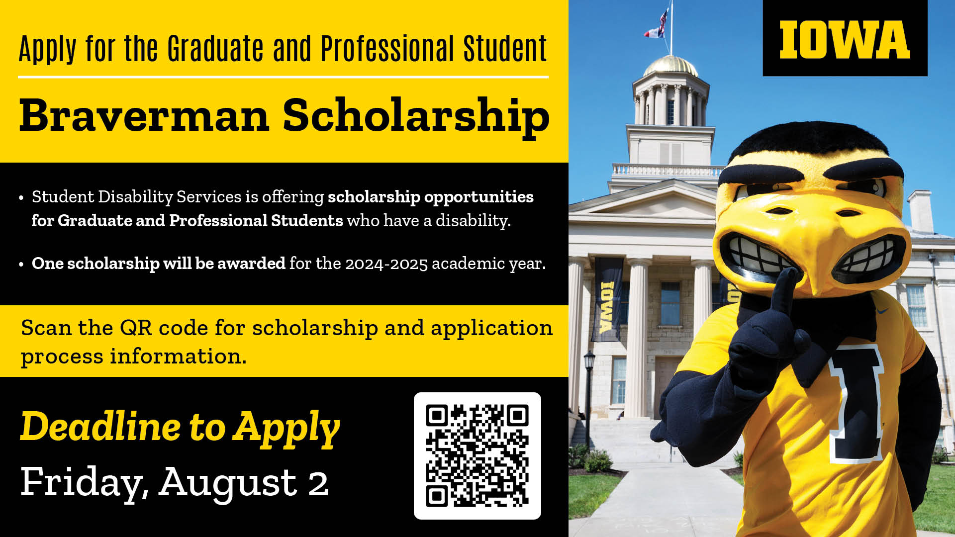 Braverman Scholarship for professional or graduate students