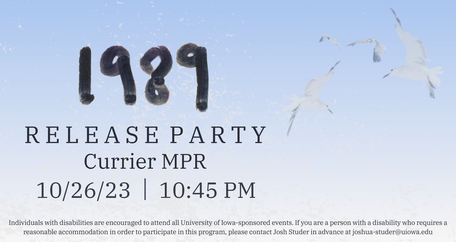 1989 release party at Currier 10.26.2023