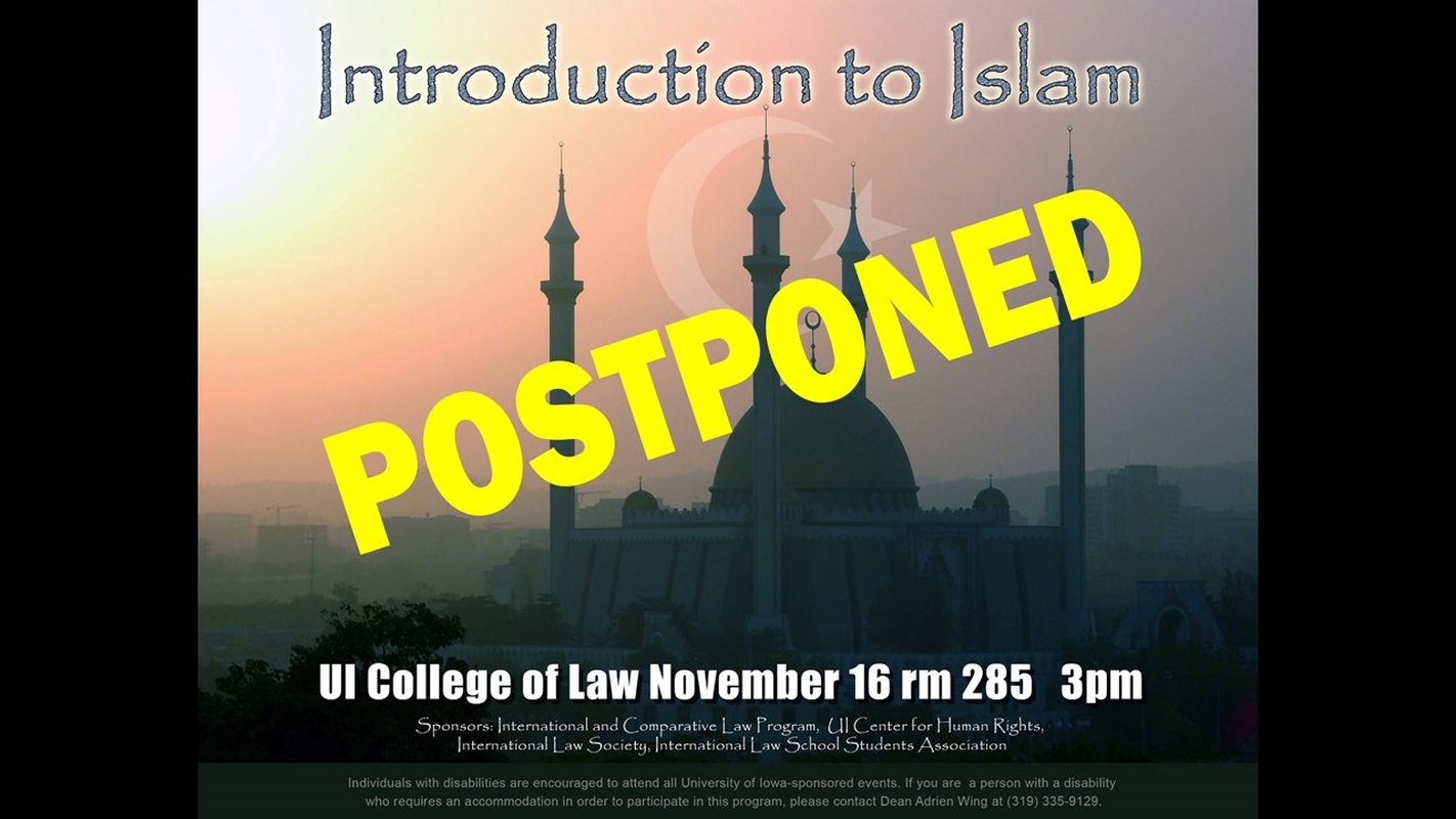 Postponed: Introduction to Islam