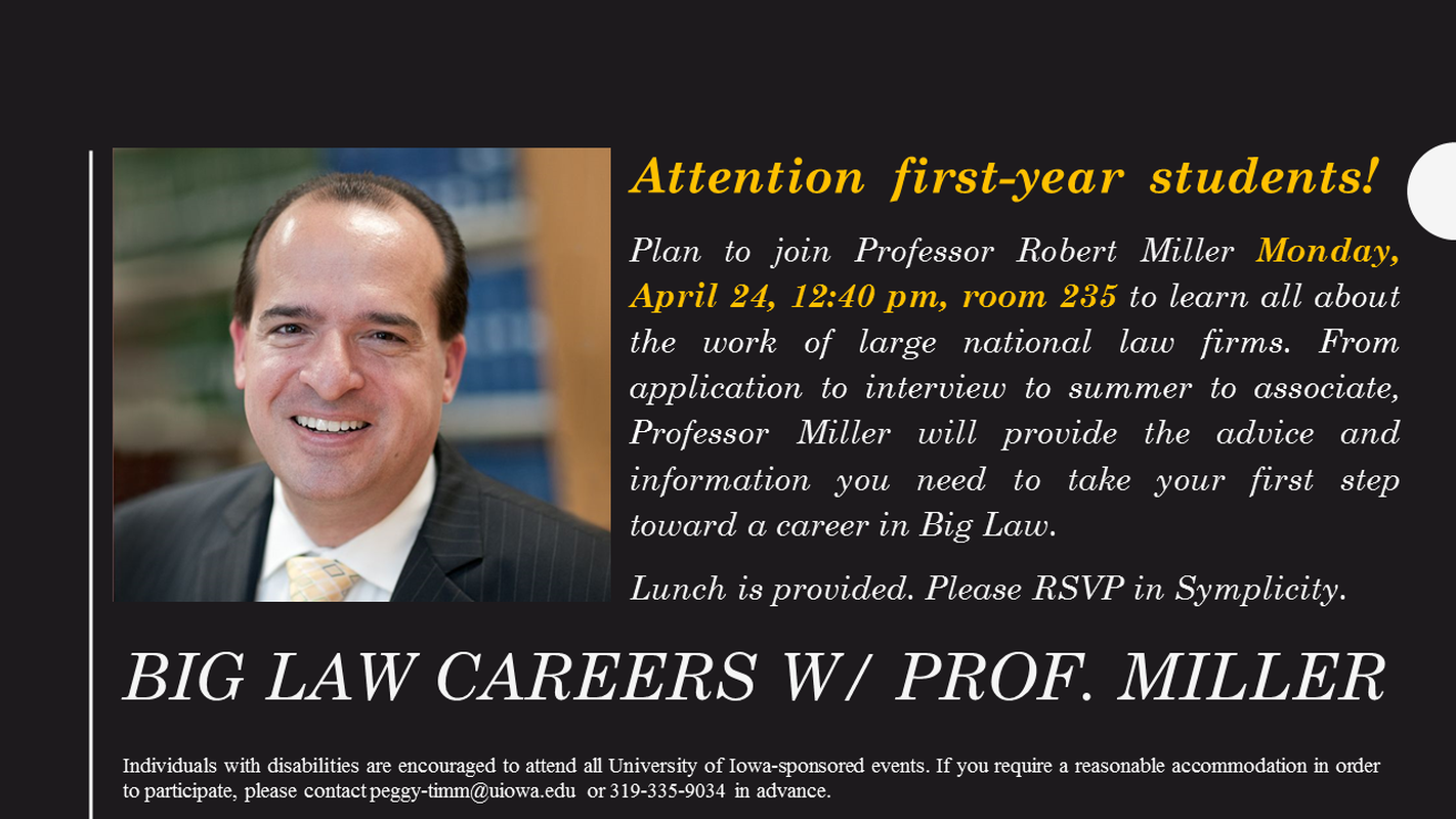 Big Law Careers with Prof. Miller