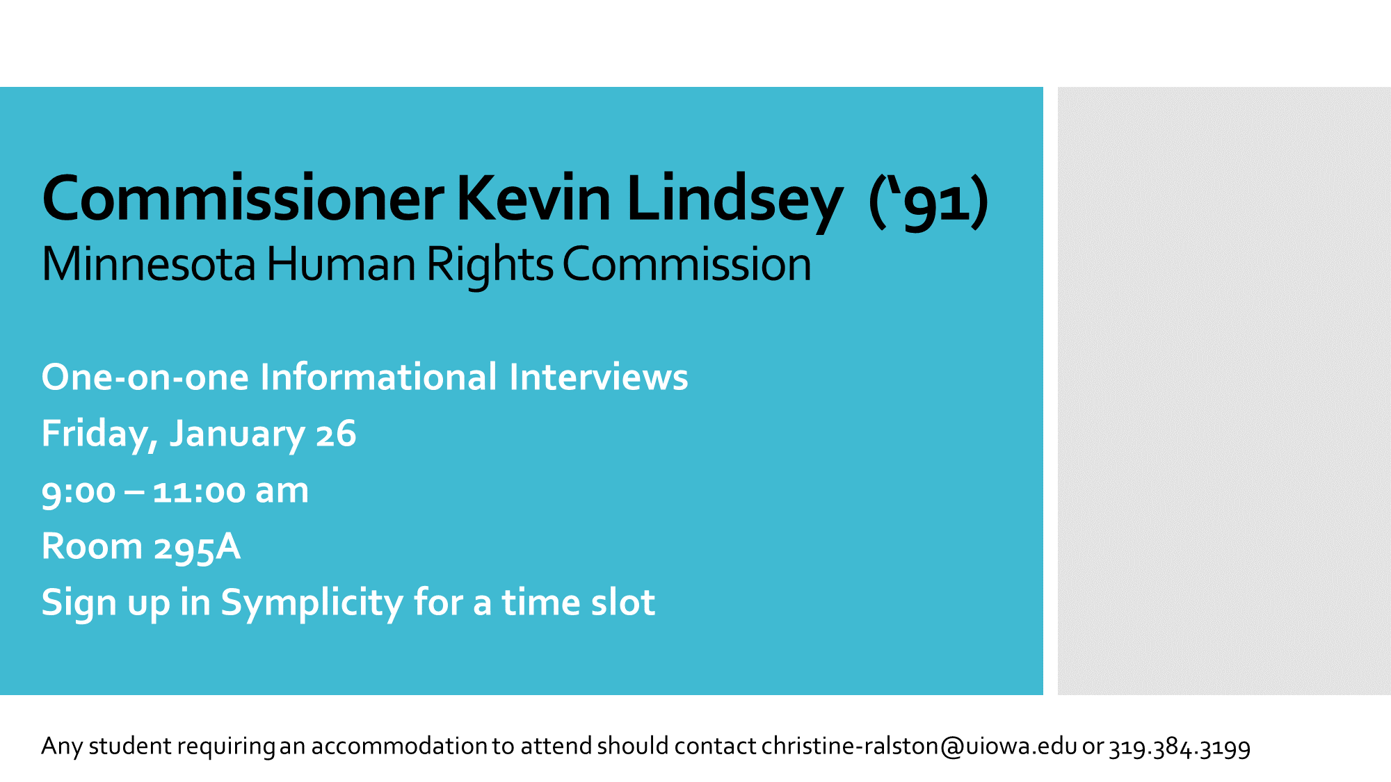 One-on-One Interviews with Commissioner Kevin Lindsey