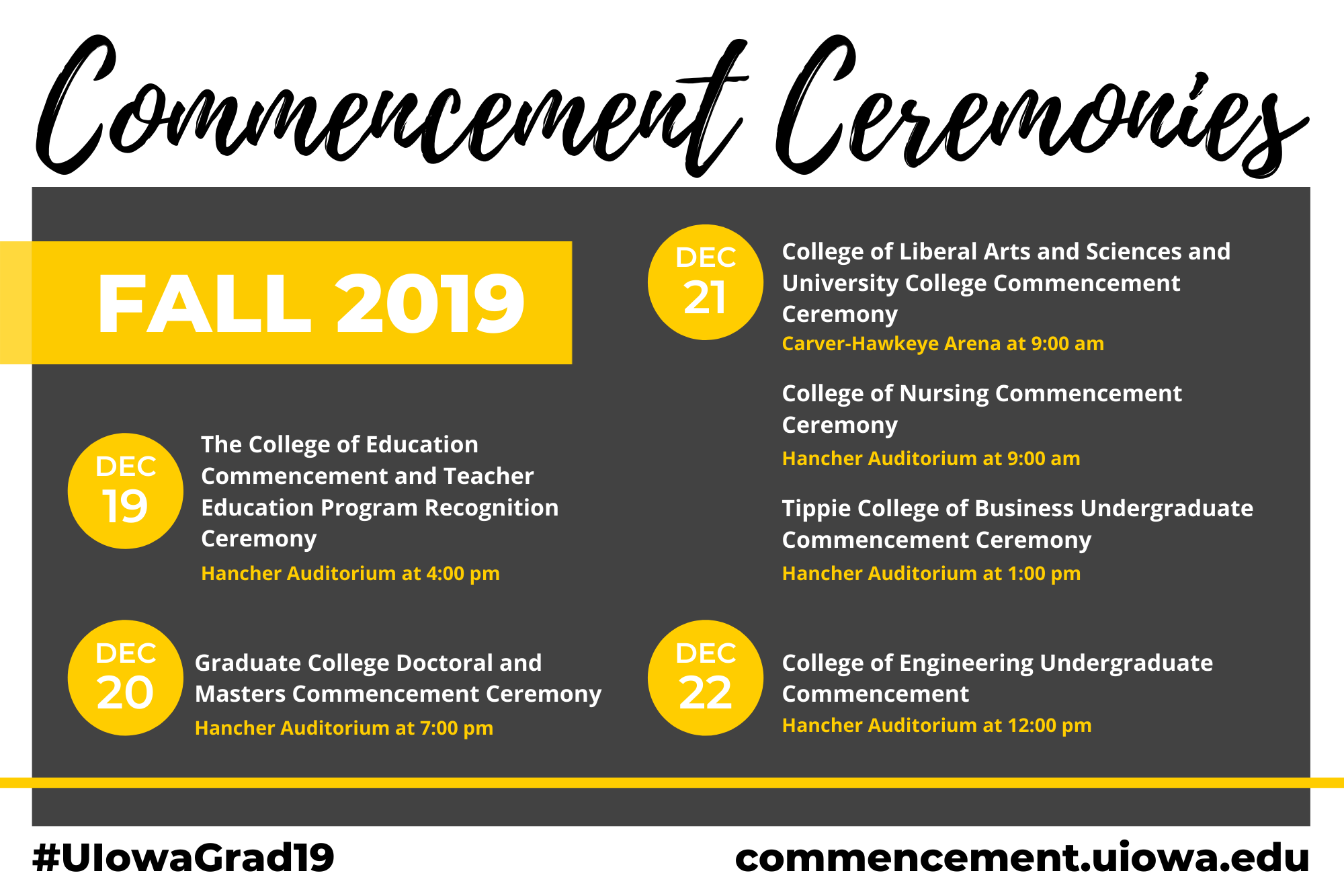Commencement ceremonies - Fall