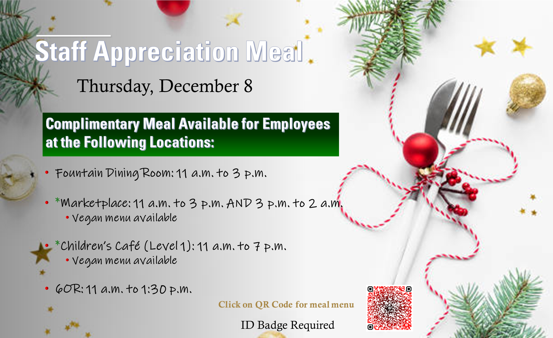2022 employee appreciation meal