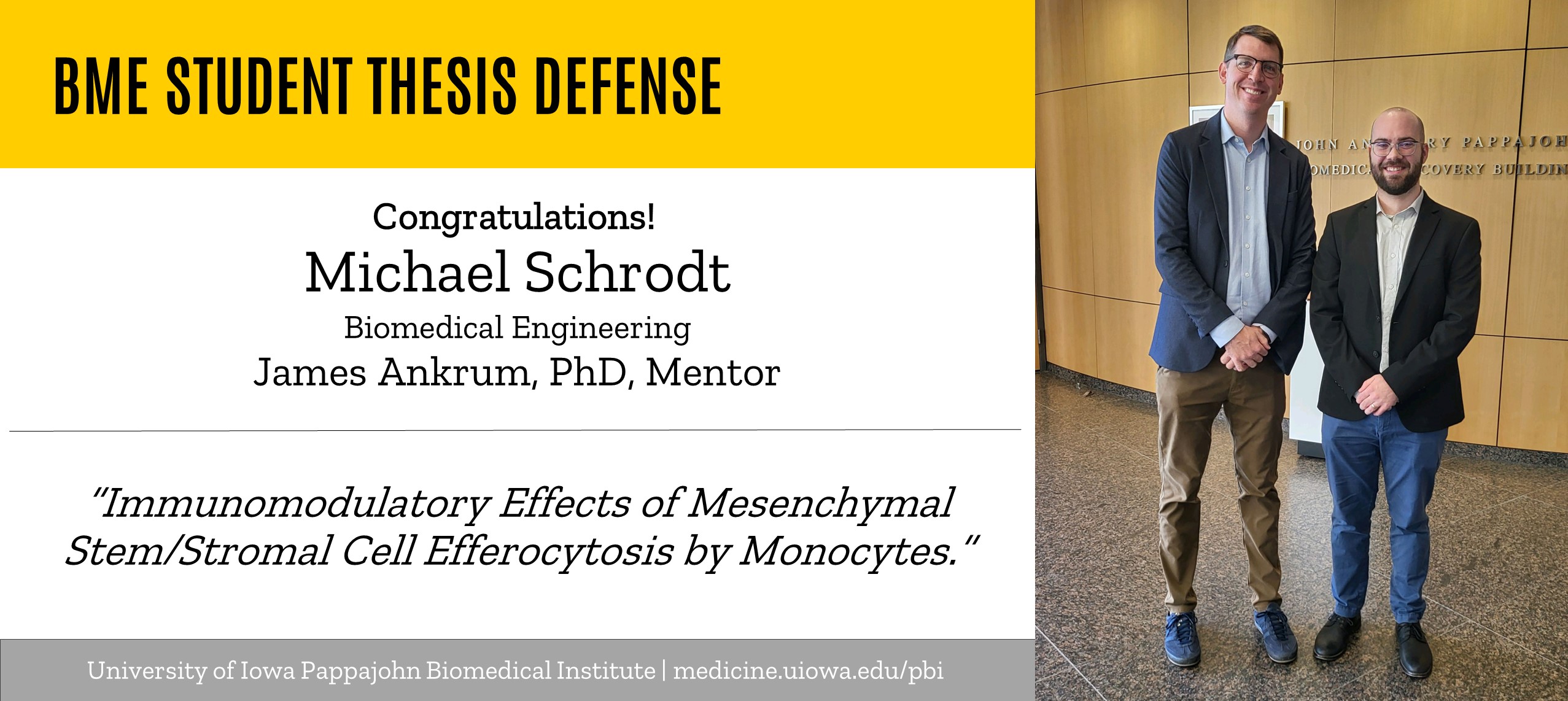 Celebration of Michael Schrodt's thesis defense