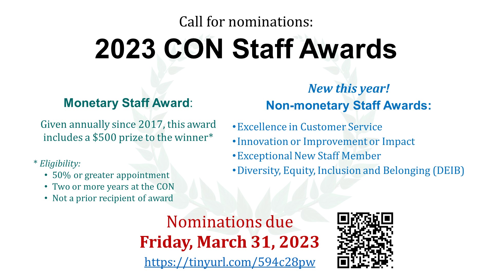 CON staff awards