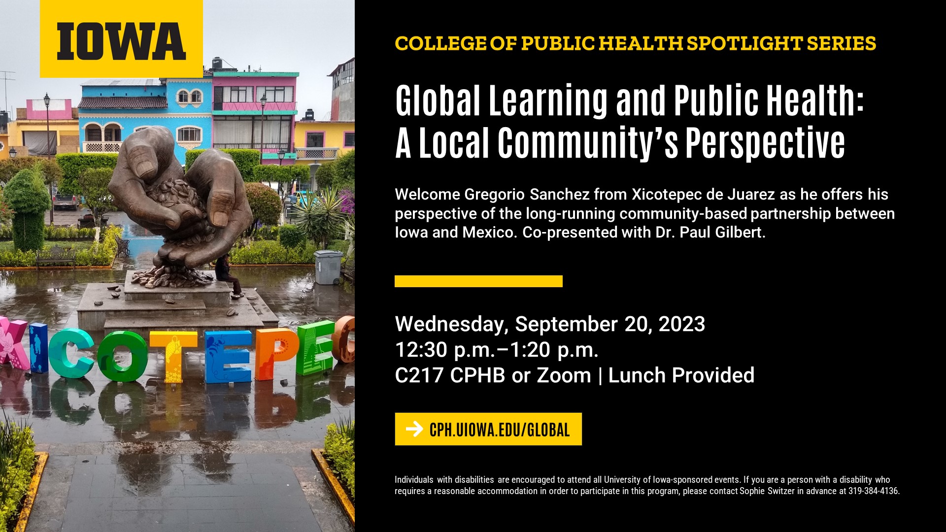 Spotlight Presentation Global Learning and Public Health: A Local Community's Perspective