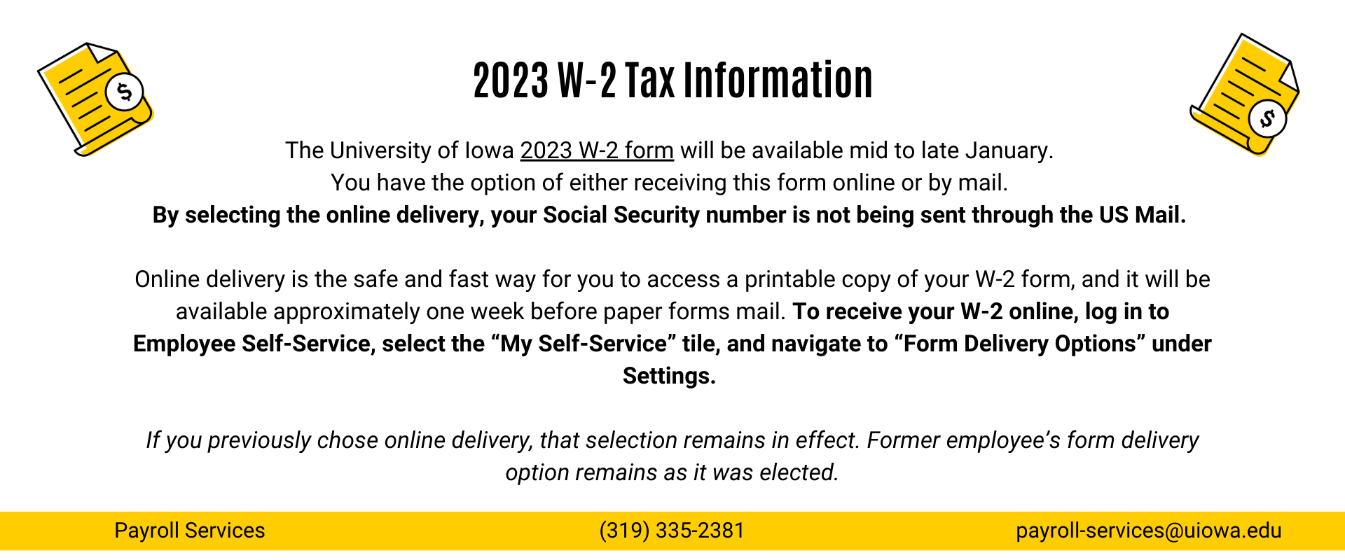 Tax information from payroll