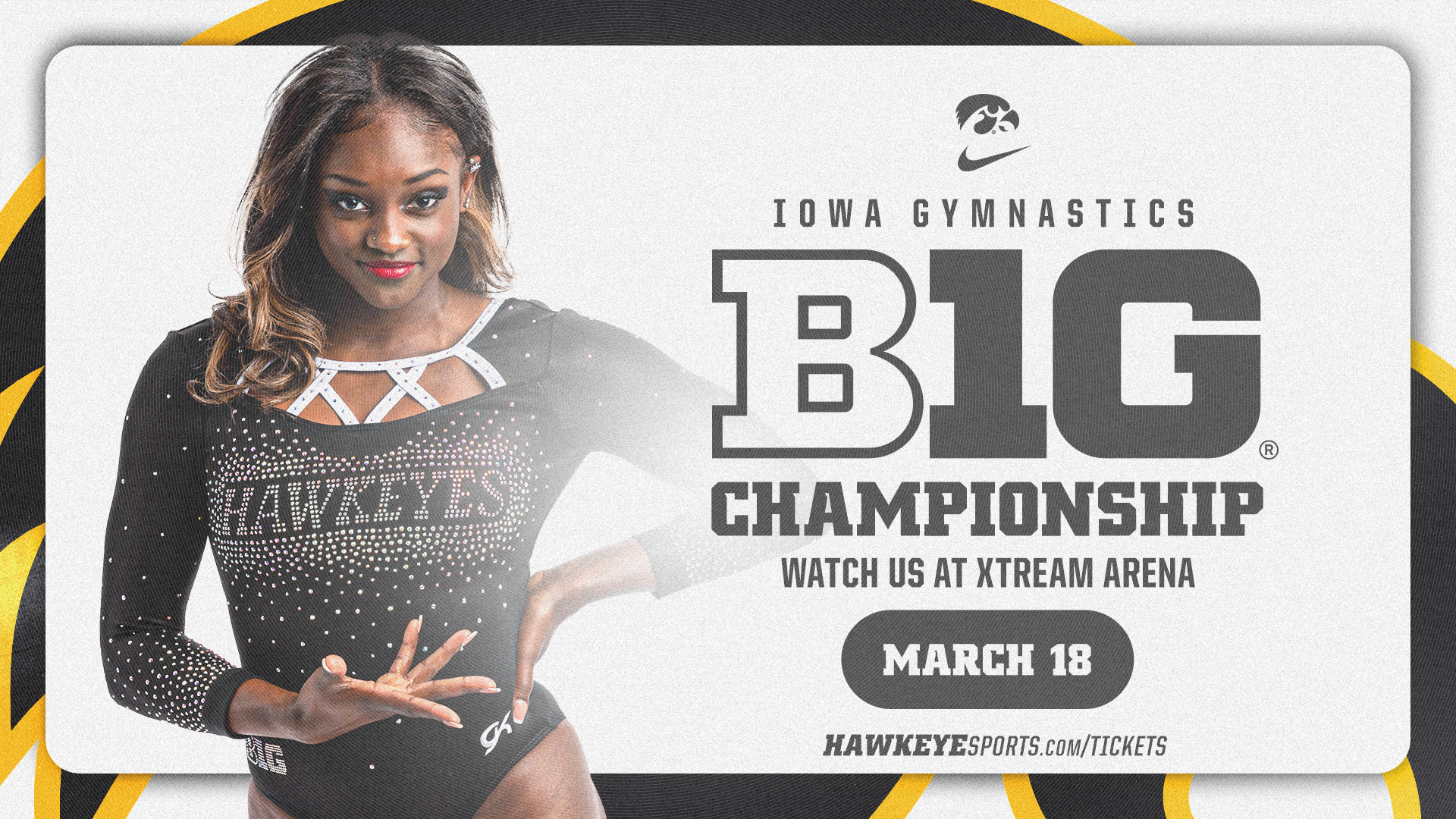 Big Ten Gymnastics Championship on March 18 at Xtreme Arena