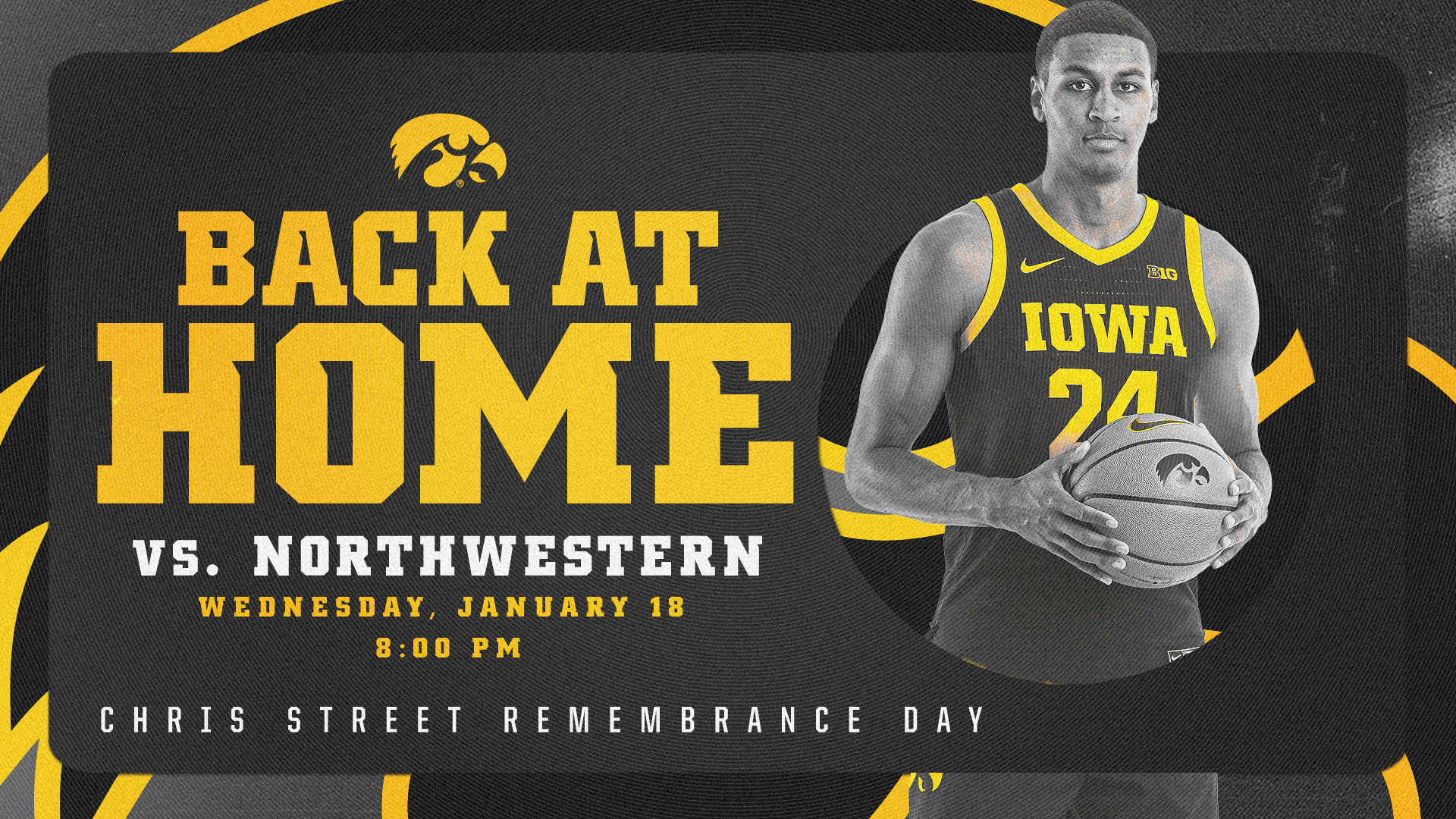 Back at Home vs. Northwestern, Wednesday, Jan 18 at 8pm