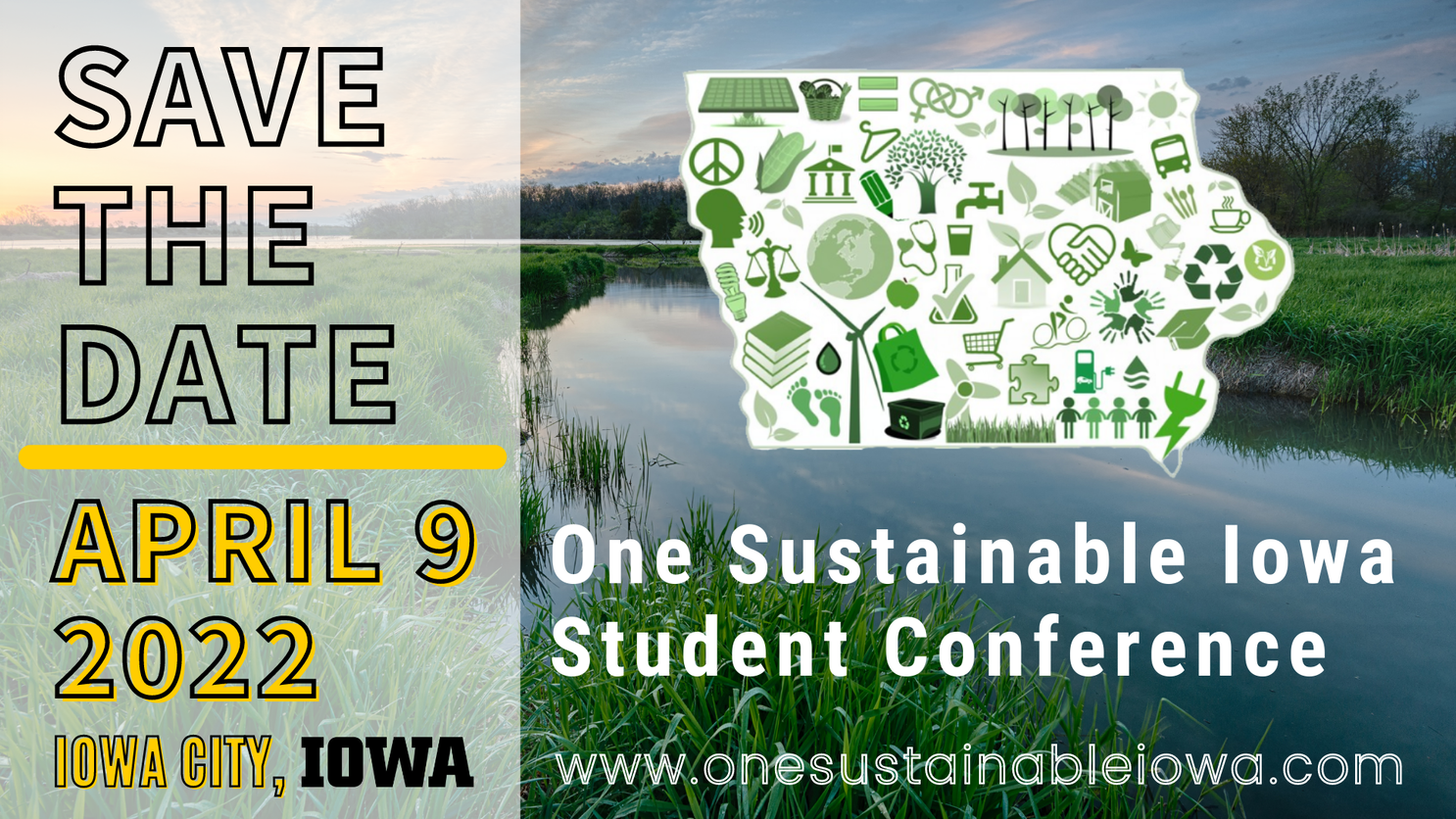 save the date april 9 for One Sustainable Iowa student conference