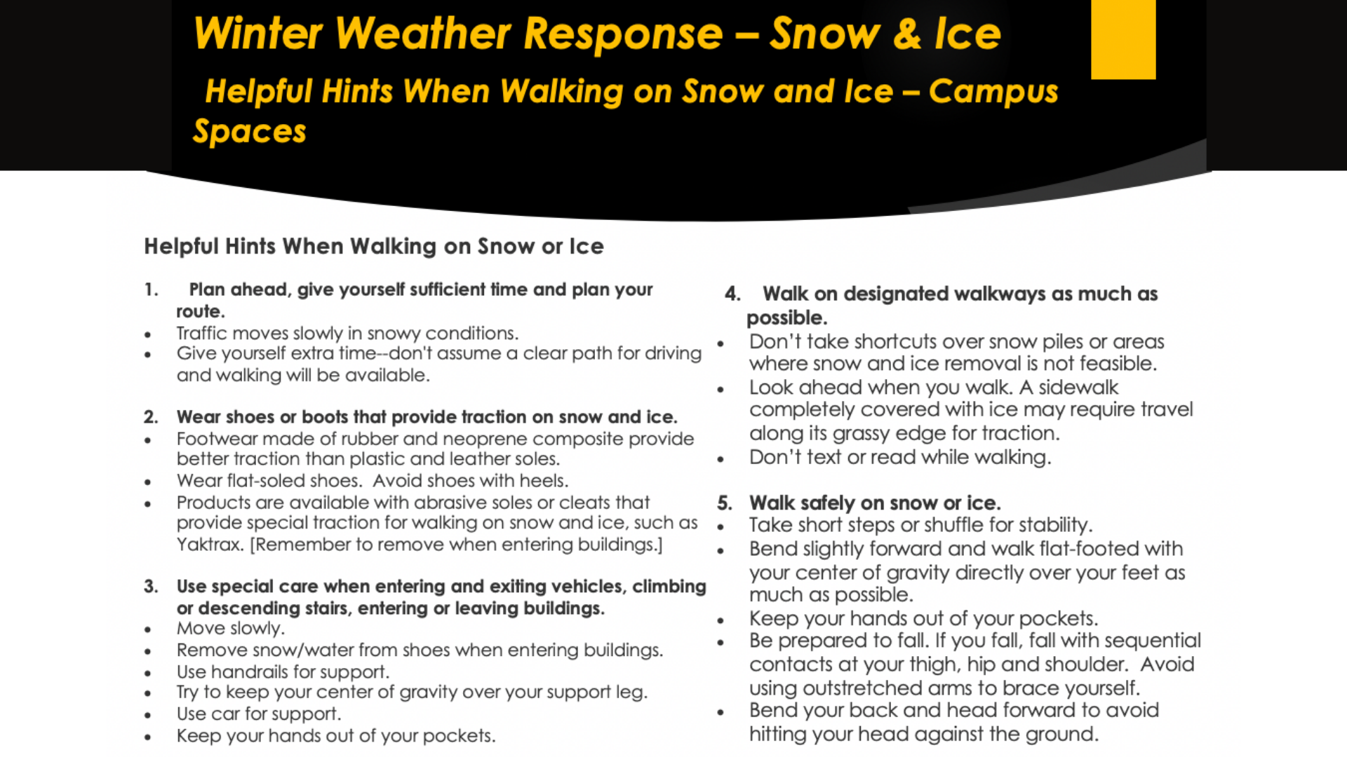 Winter Weather Response