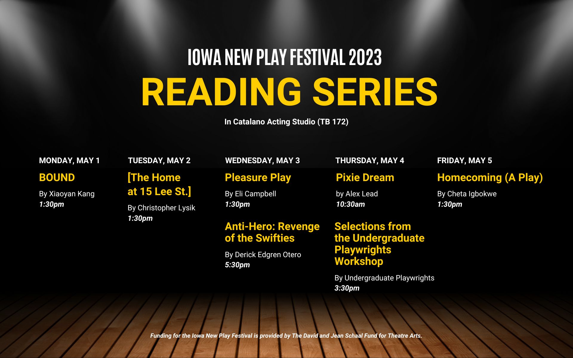 Iowa New Play Festival 2023 Reading Series