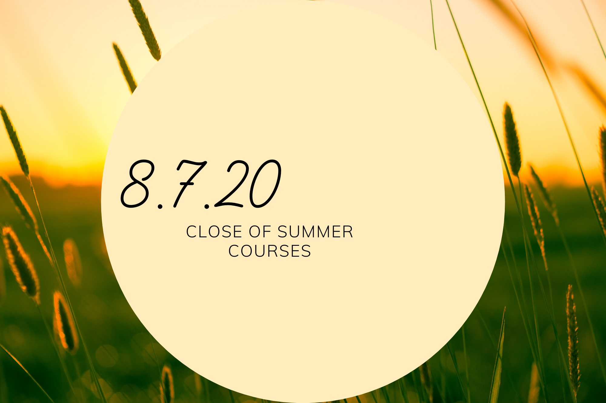 8.7 close of summer courses