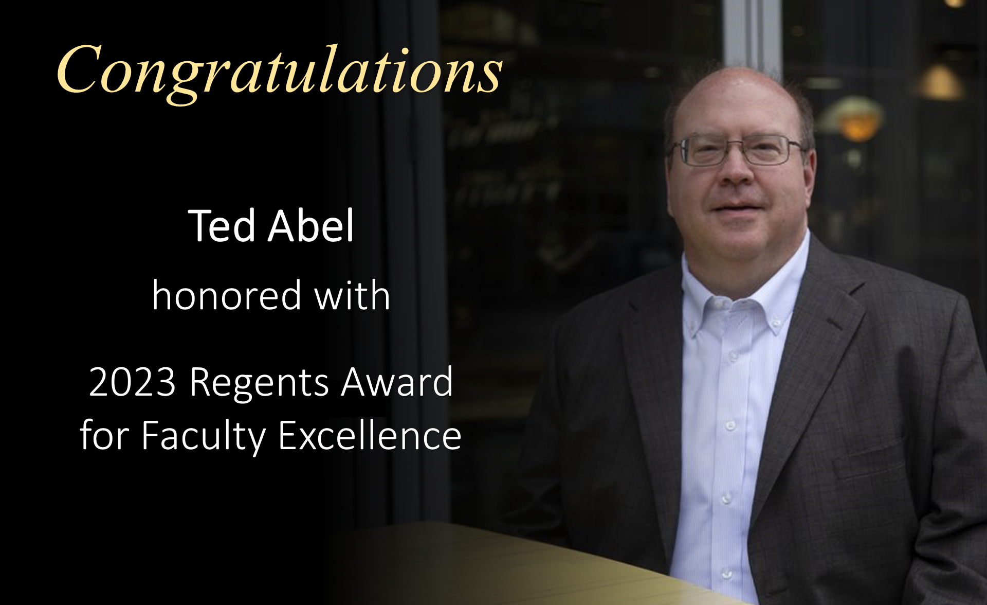 Abel - honored with 2023 Regents Award