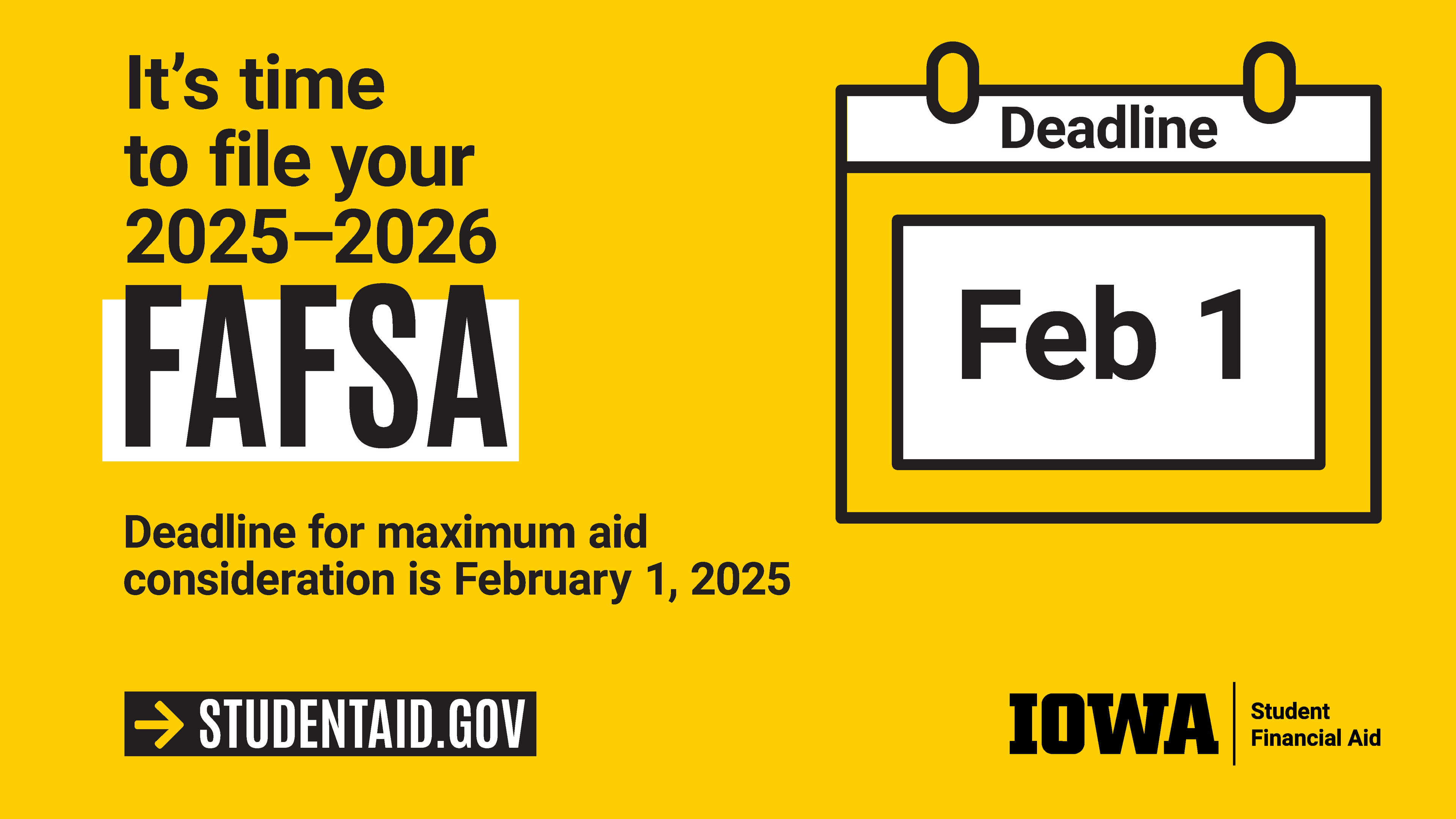 Apply for FAFSA before Feb 1st