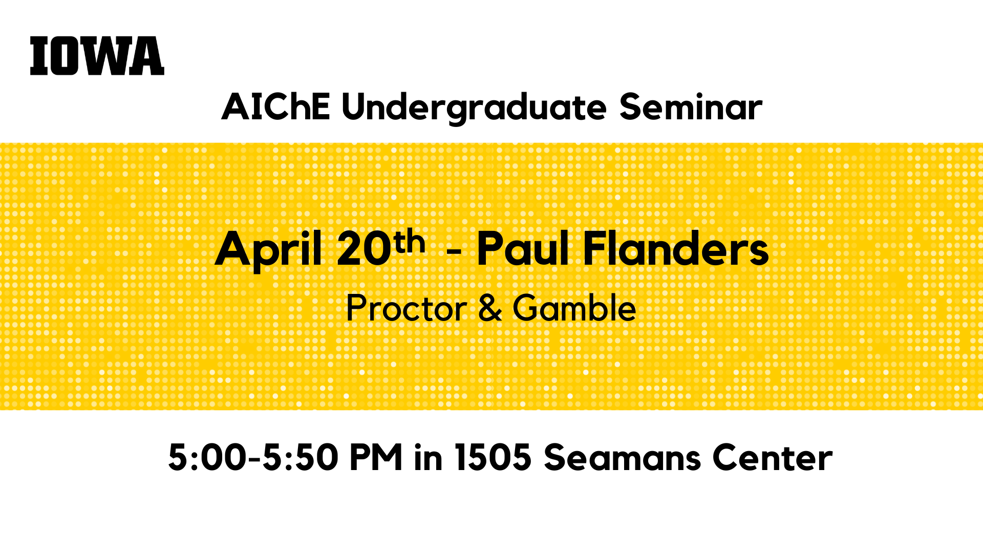 Apr 20th Undergraduate Seminar