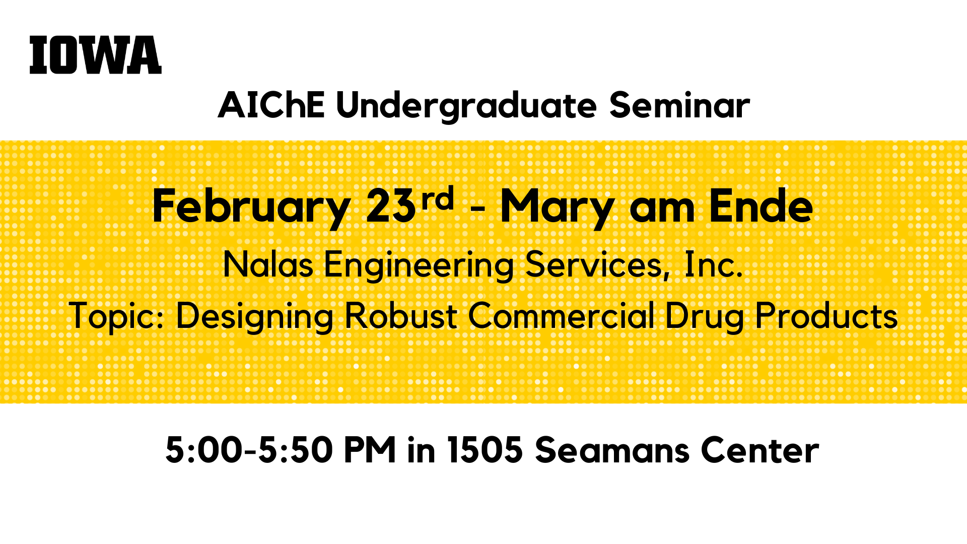 Feb 23rd Undergraduate Seminar