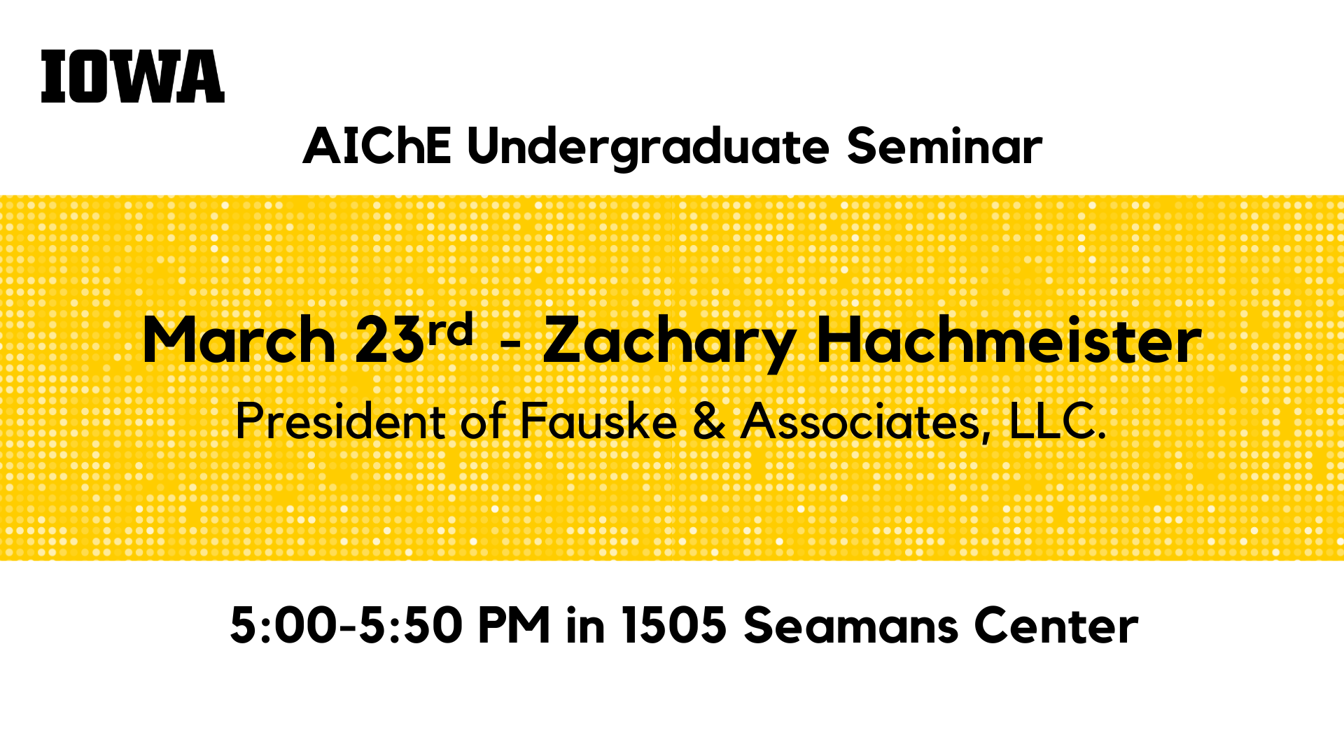 Mar 23rd Undergraduate Seminar