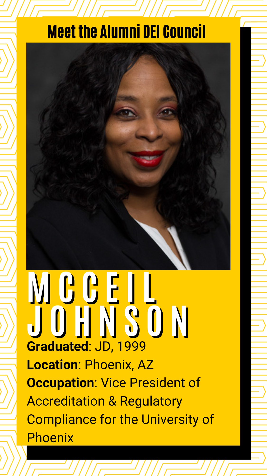 Meet the alumni DEI Council - McCeil Johnson