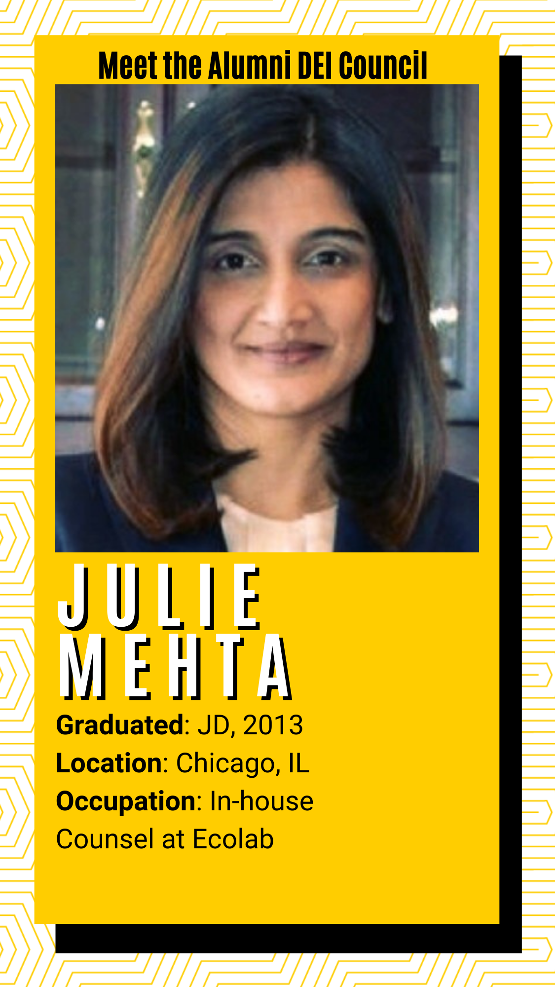Meet the alumni DEI Council - Julie Mehta