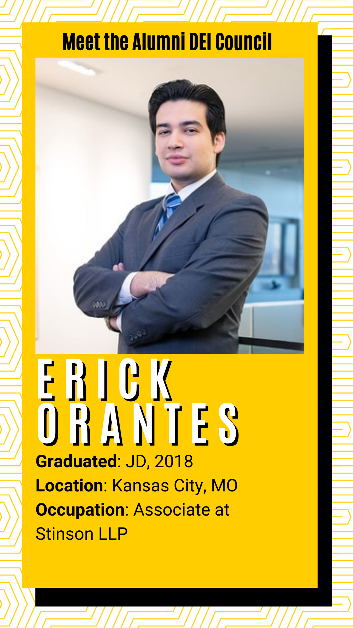 Meet the alumni DEI Council - Erick Orantes