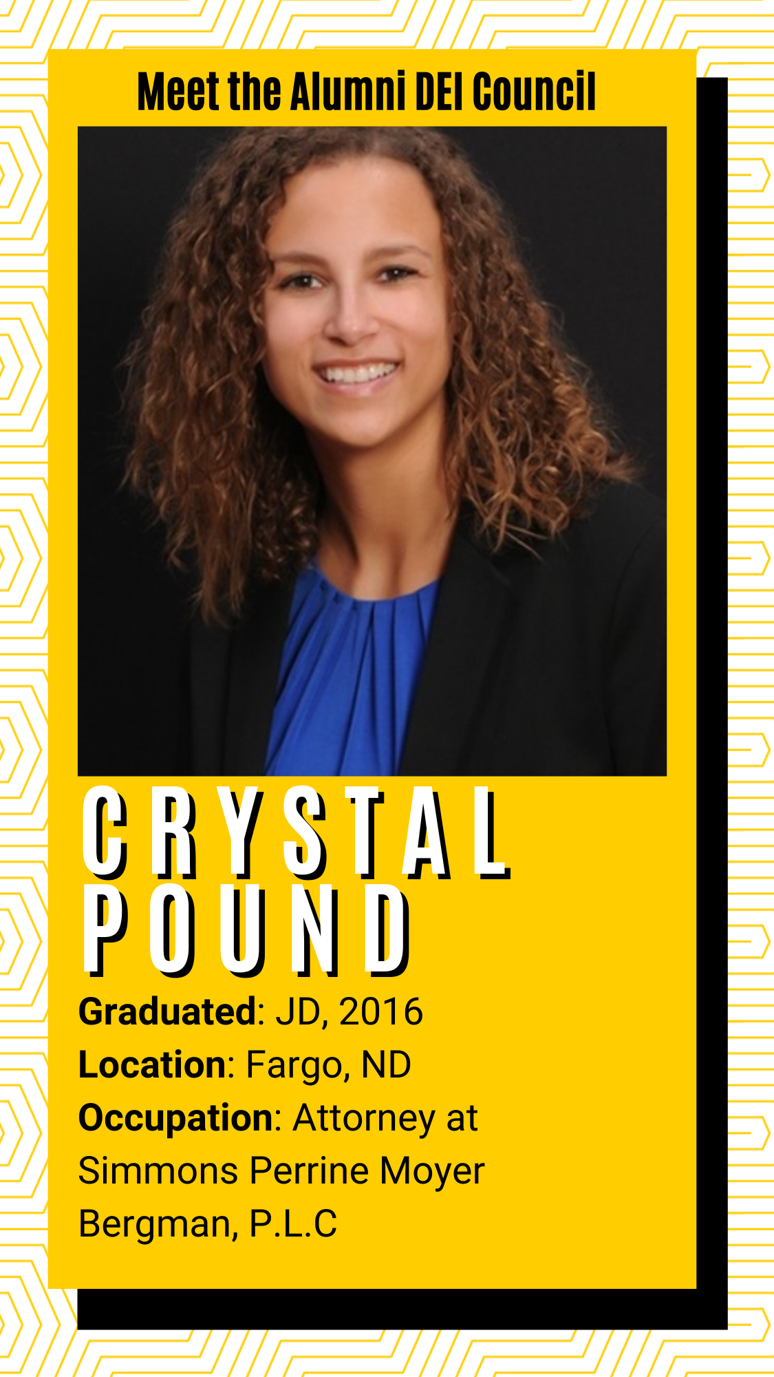 Meet the alumni DEI Council - Crystal Pound