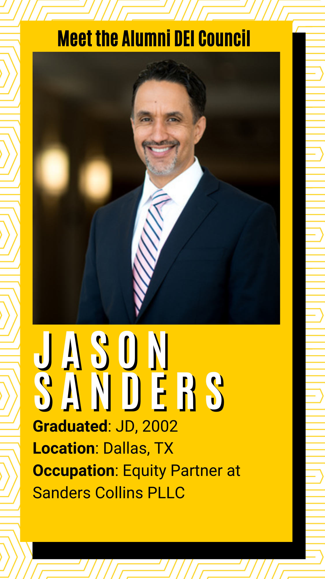 Meet the alumni DEI Council - Jason Sanders