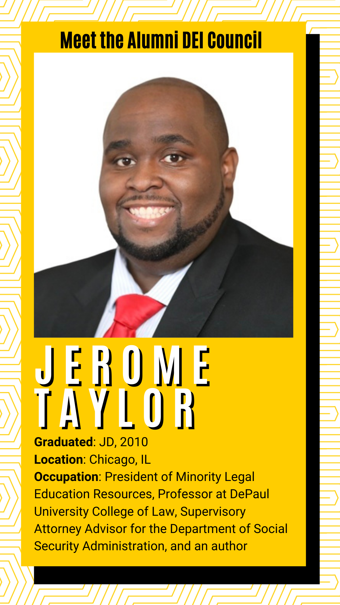 Meet the alumni DEI Council - Jerome Taylor