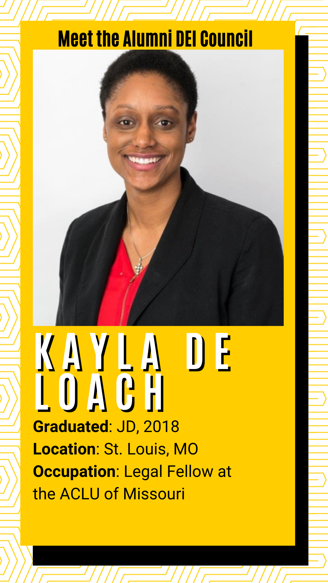 Meet the alumni DEI Council - Kayla De Loach