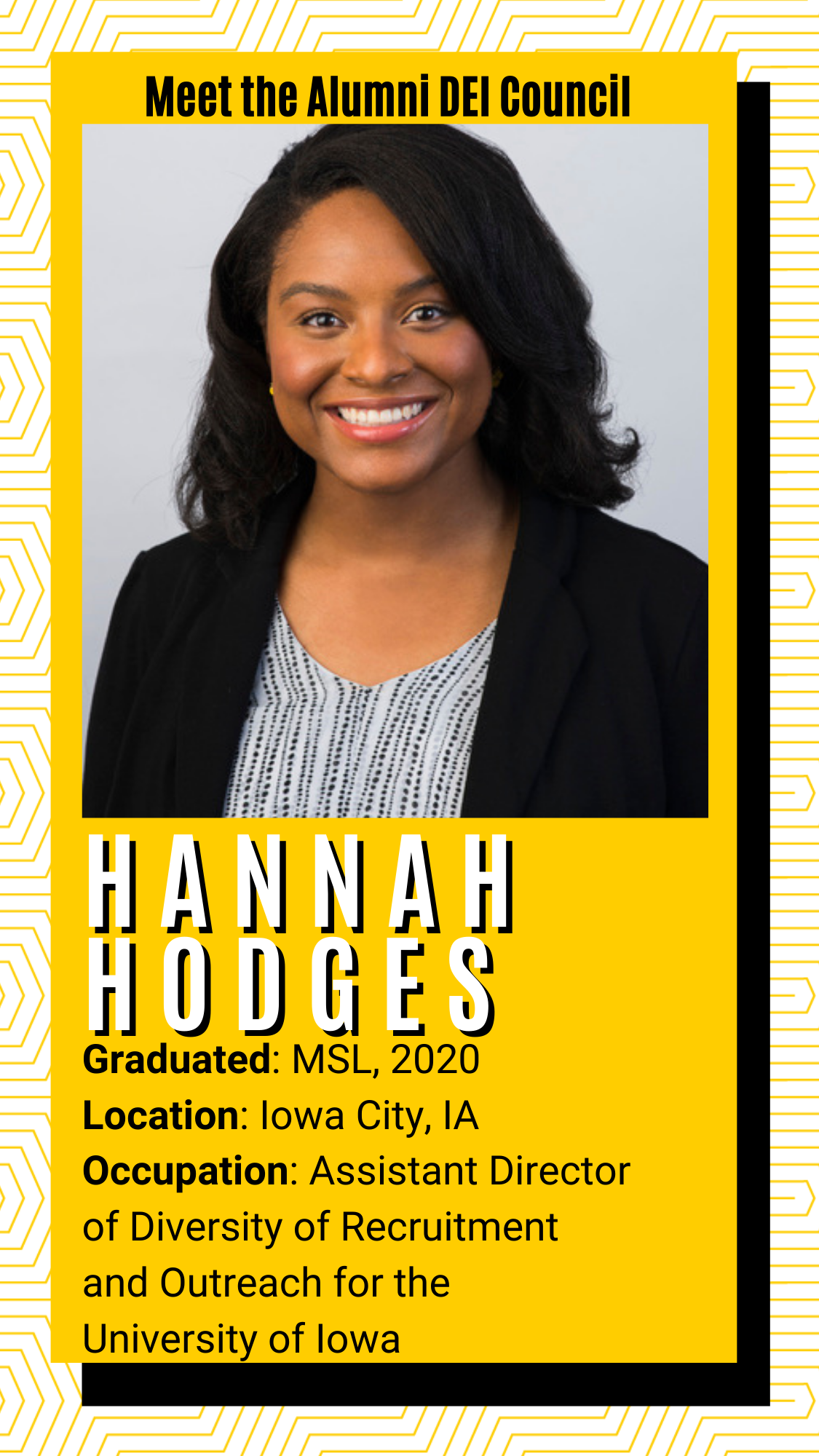 Meet the alumni DEI Council - Hannah Hodges