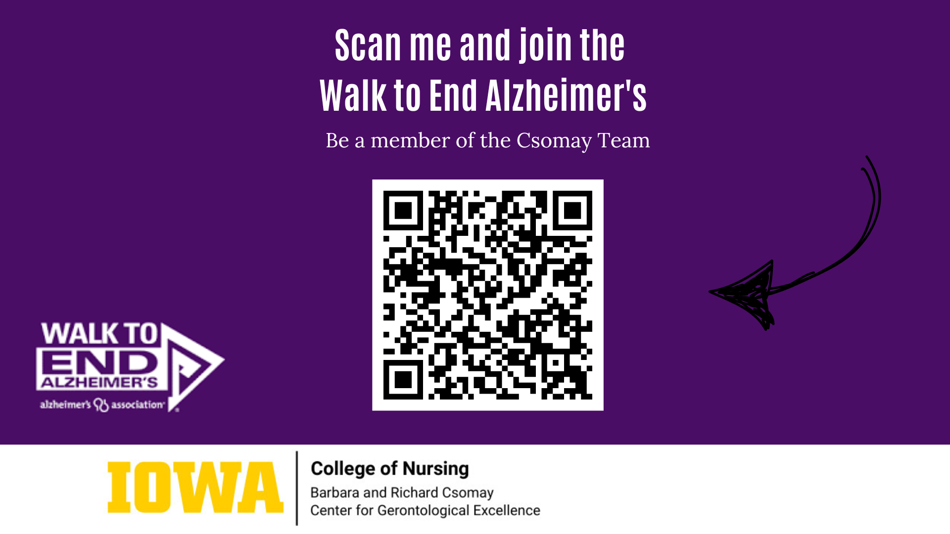 Scan to join Csomay AZ walk