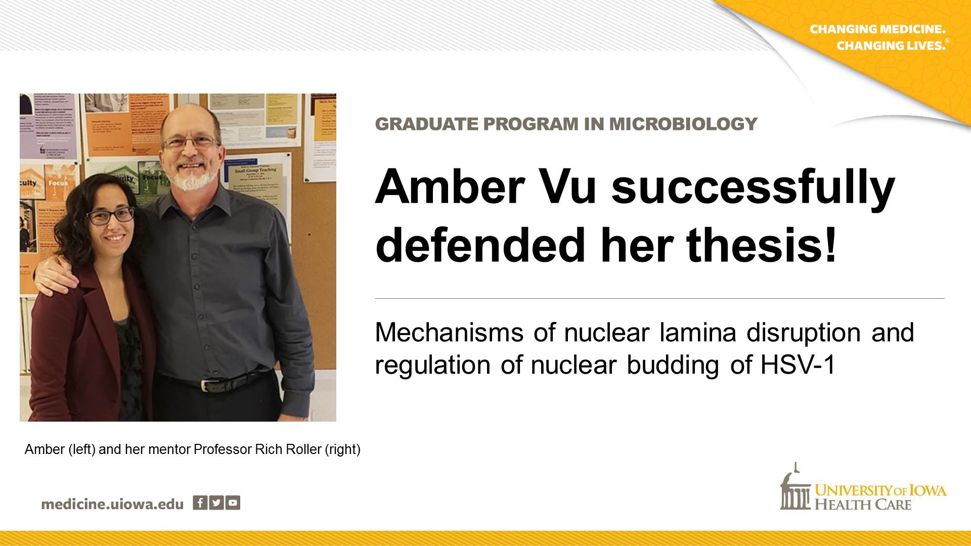 Amber Vu successfully defended her thesis!