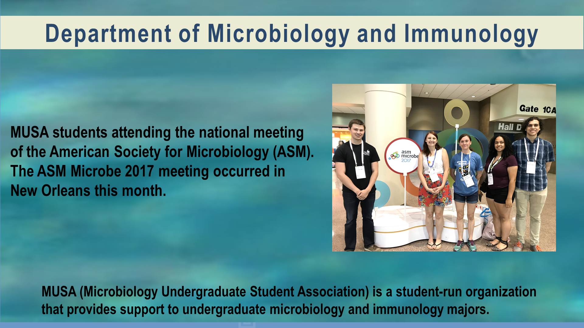 MUSA students at ASM Microbe 2017