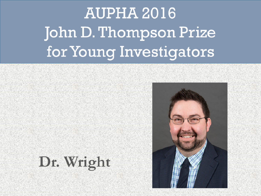 Thompson Prize Dr.Wright