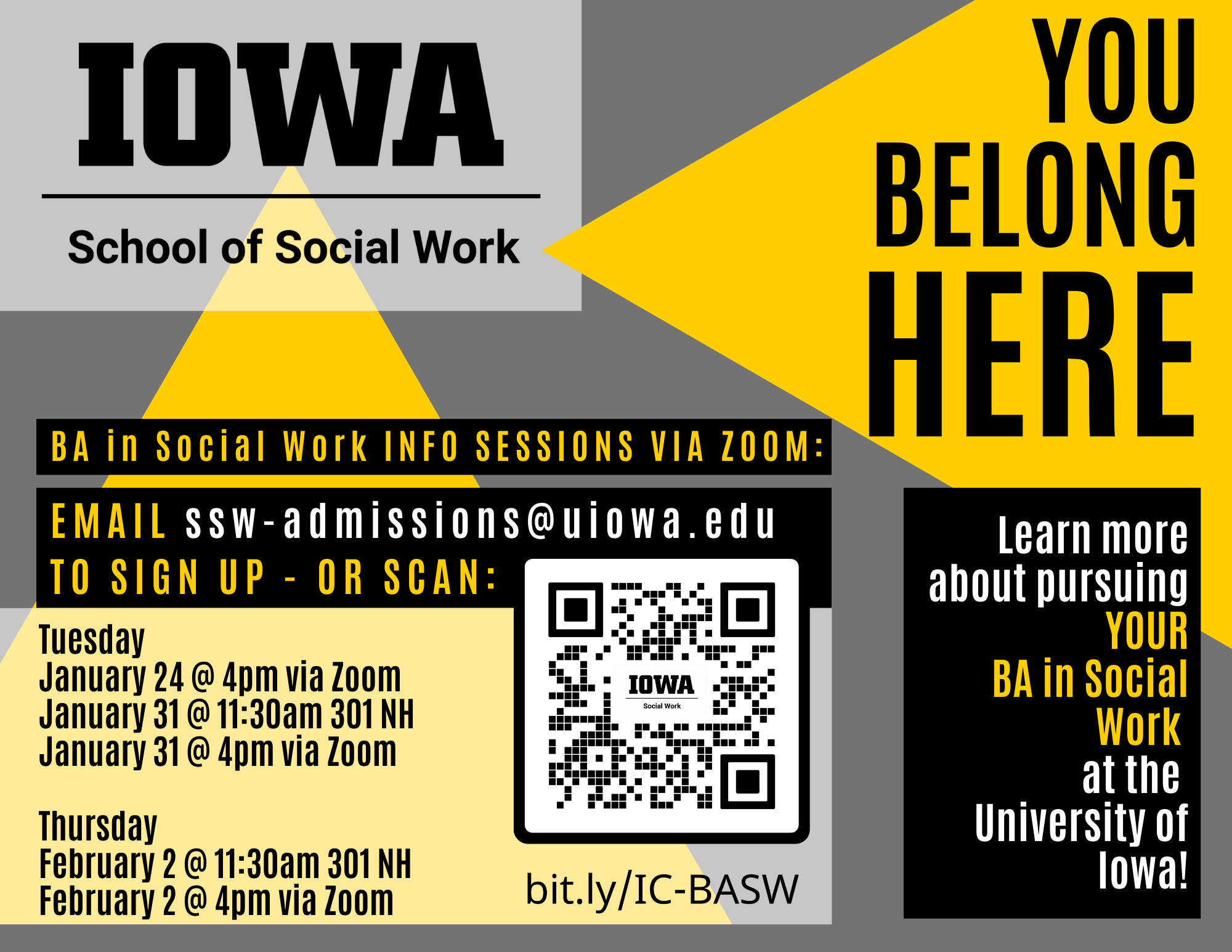 BA in Social Work Info Sessions