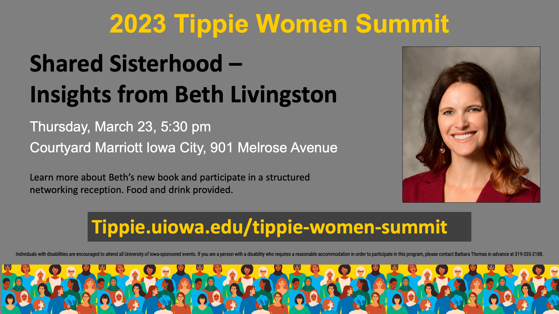 Shared Sisterhood - Insights from Beth Livingston: Thursday March 23, 5:30 PM
